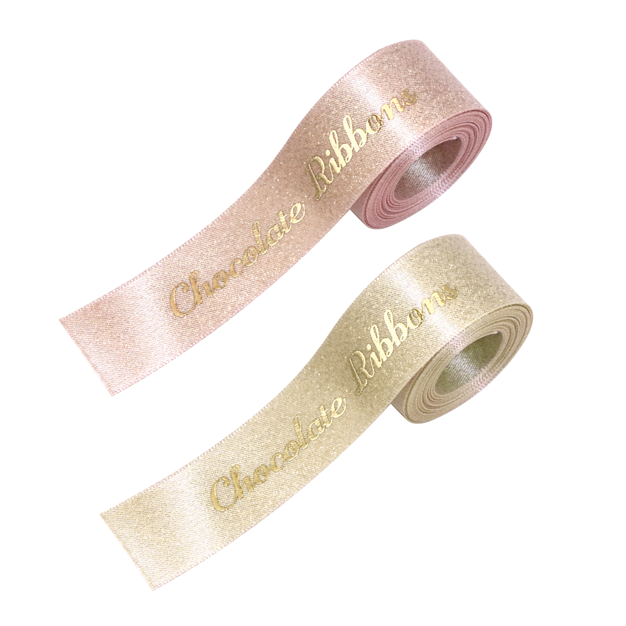 16mm Glitter Gold Purl Satin Ribbon
