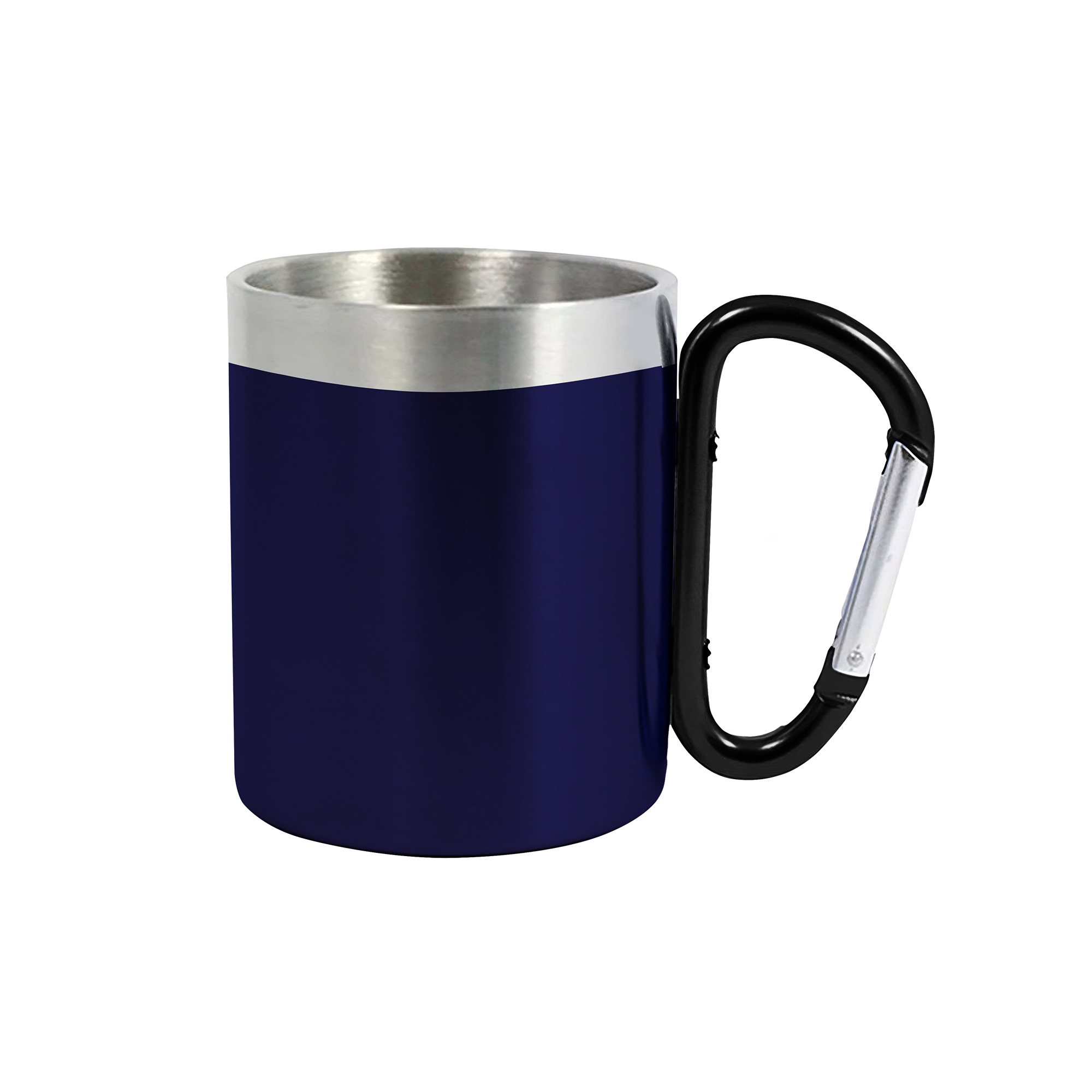 200ML Recycled Stainless Steel Double Walled Mug with Carabiner Handle - Image 6