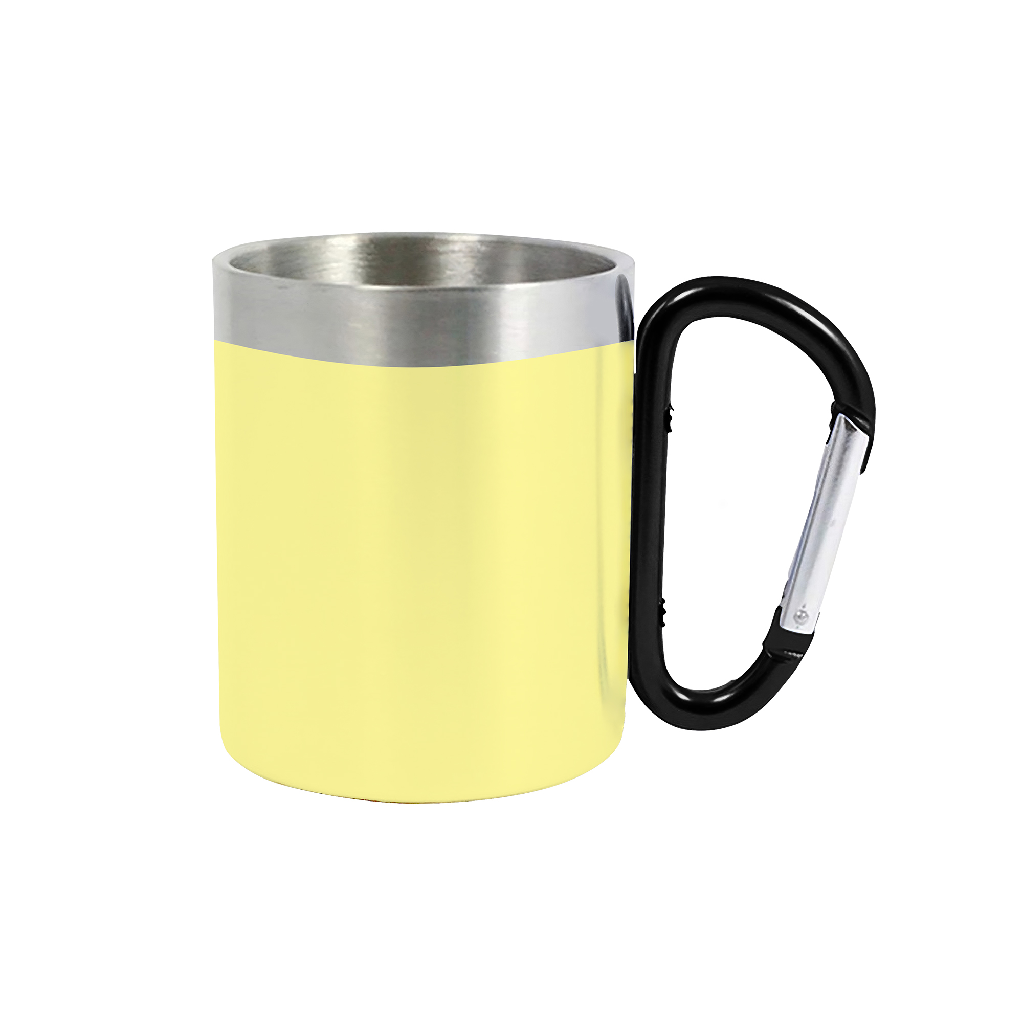 200ML Recycled Stainless Steel Double Walled Mug with Carabiner Handle - Image 7