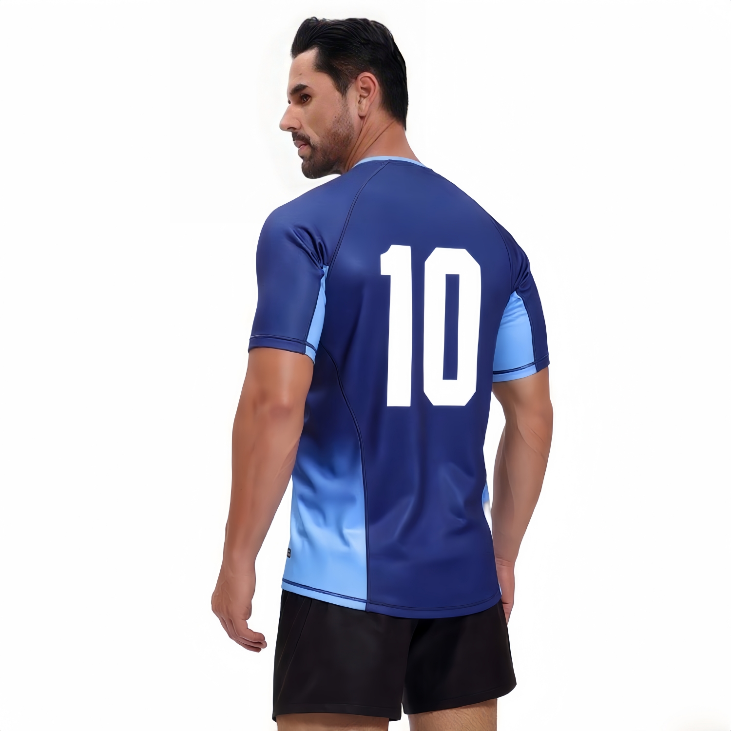 100% Polyester Micro Mesh Sublimated Crew Neck Raglan Tee Shirt - Image 2