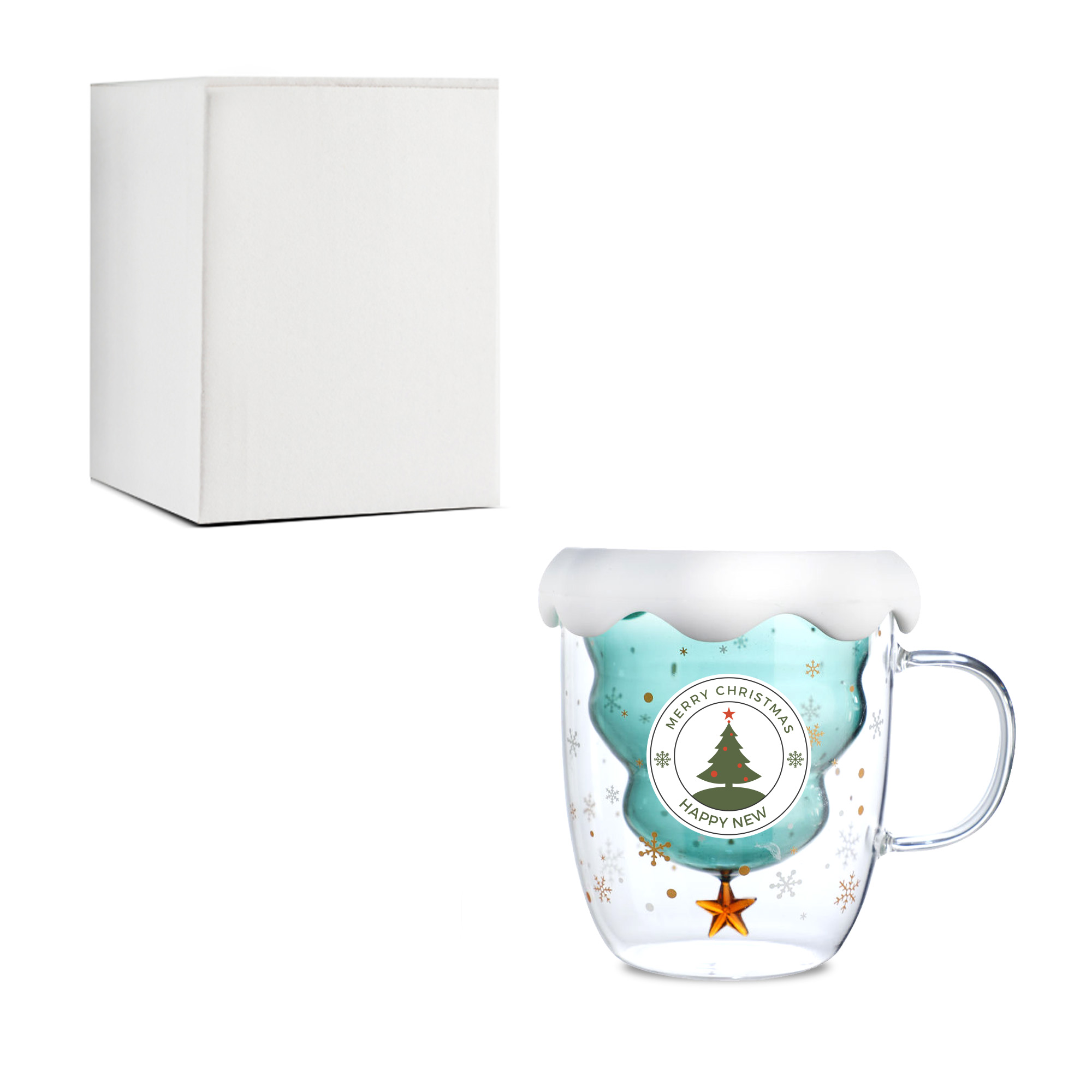 Xmas Tree Double Wall Mug - Image 5