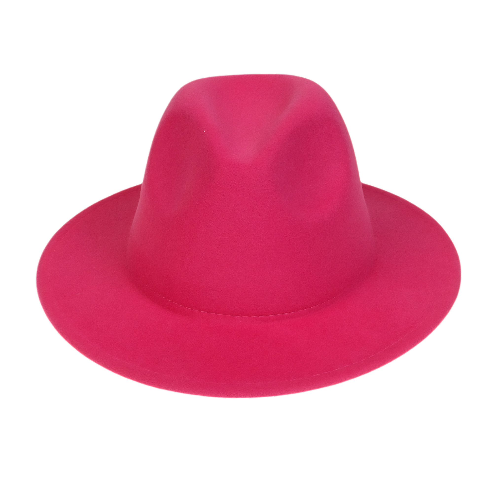 Felt Wide Brim Fedora Hat - Image 6