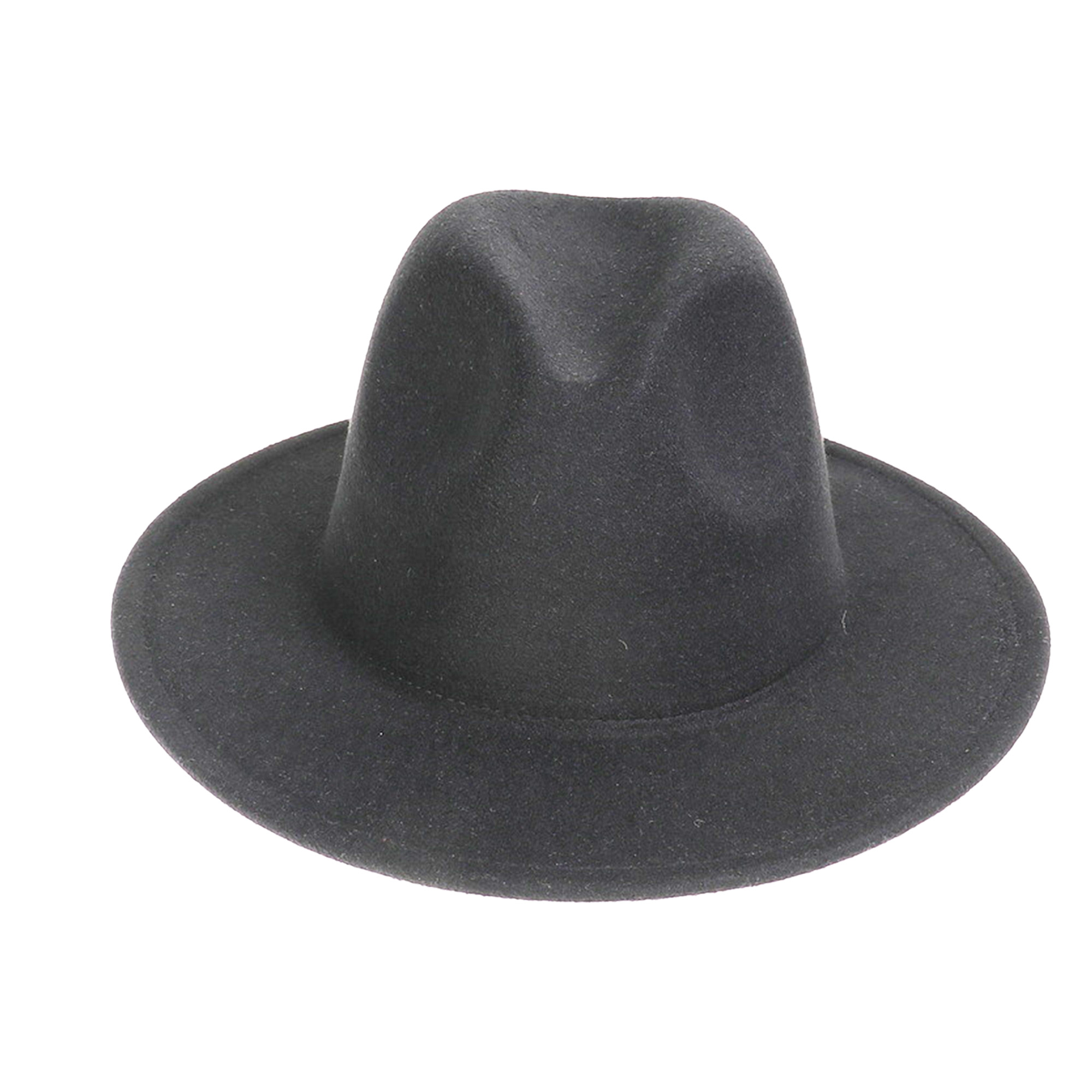 Felt Wide Brim Fedora Hat - Image 2