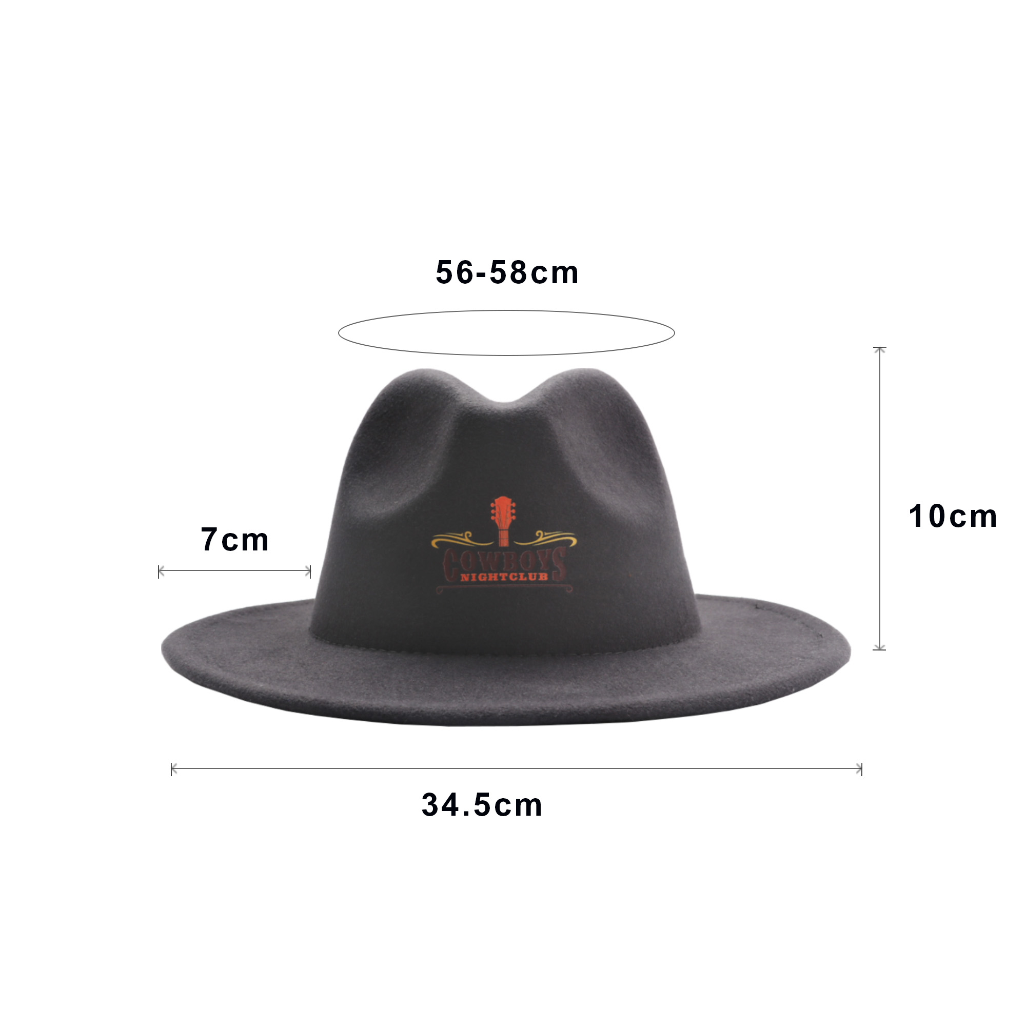 Felt Wide Brim Fedora Hat - Image 9