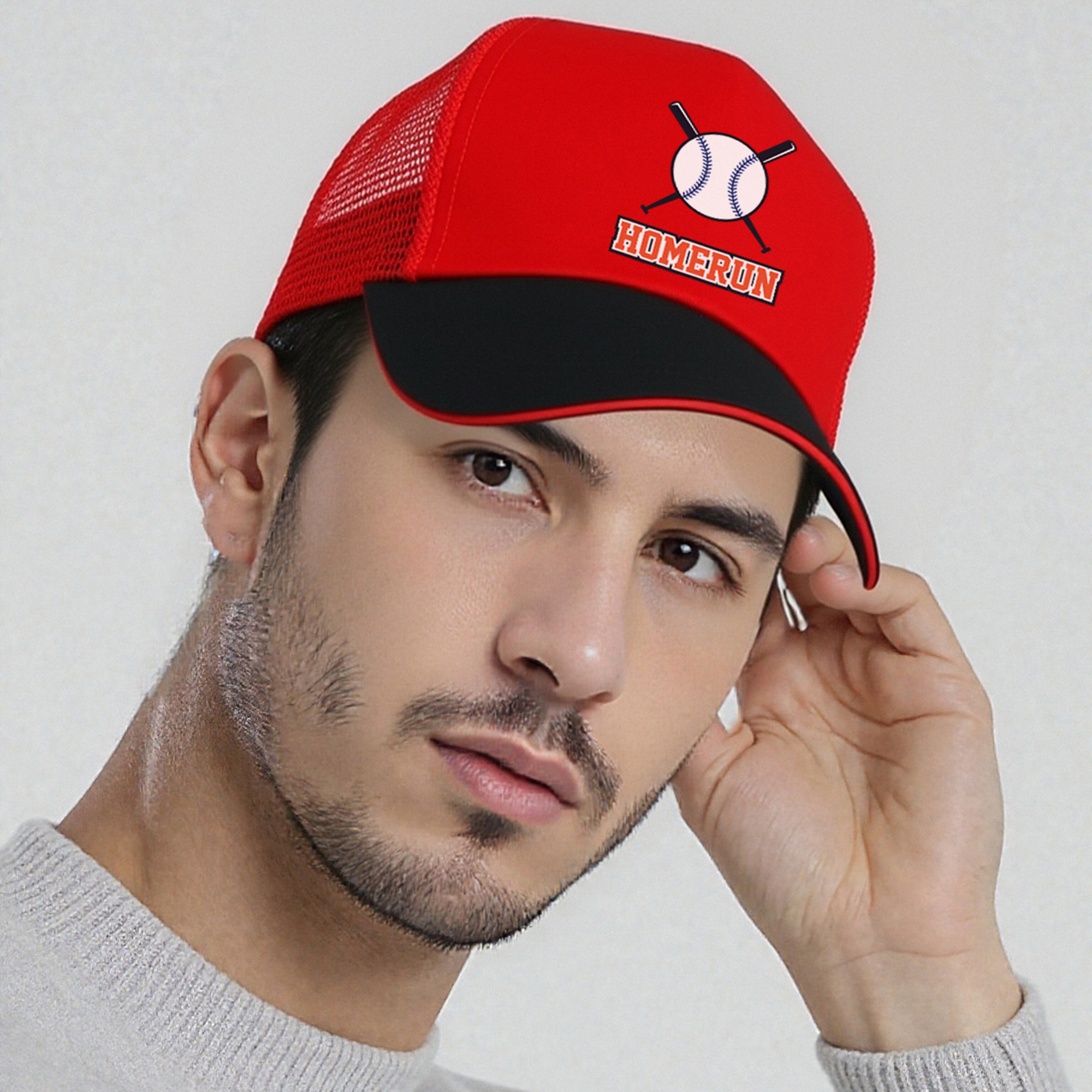 5 Panel Sandwich Mesh Back Peak Cap - Image 11