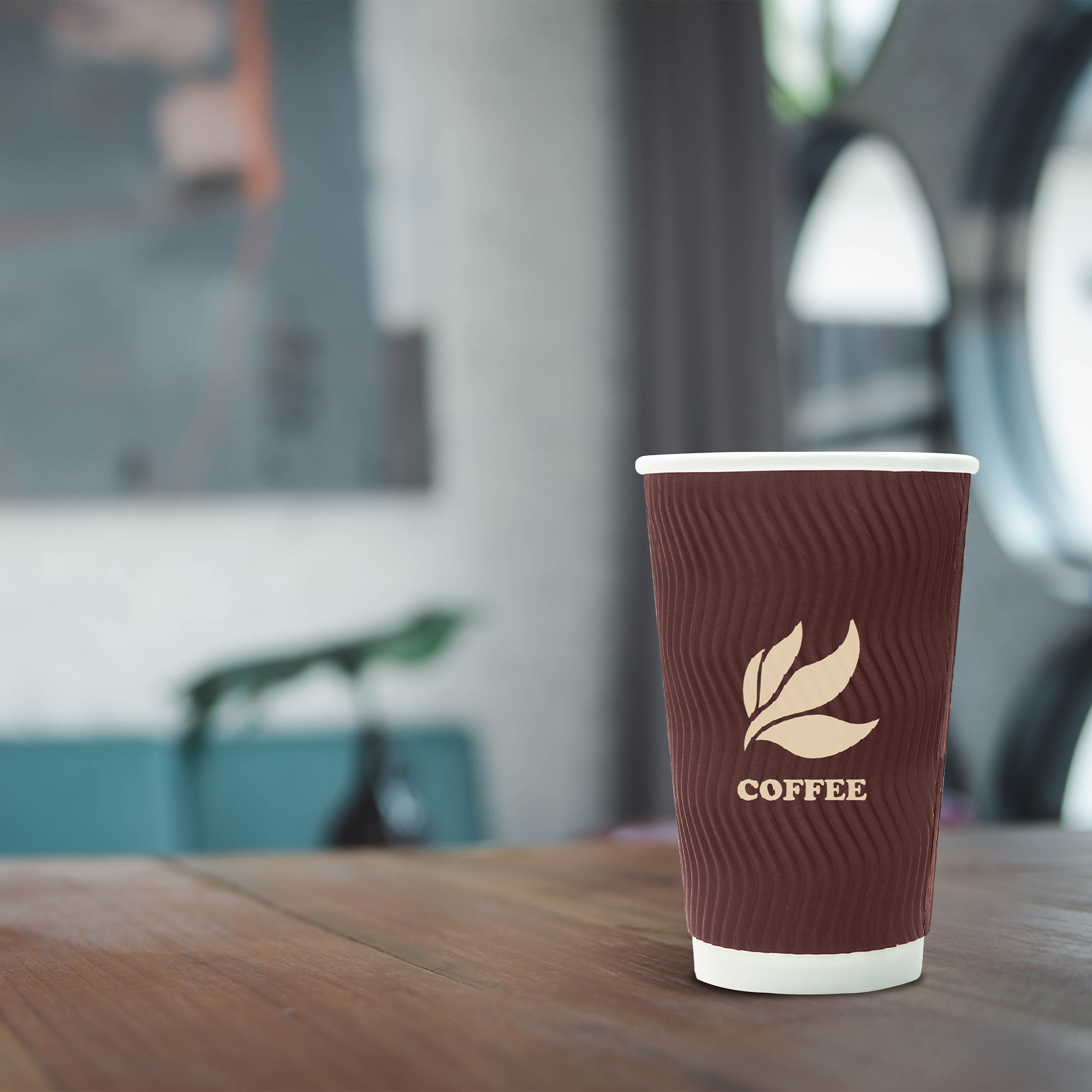 PLA Double Wall Corrugated Compostable Paper Cups - Image 7