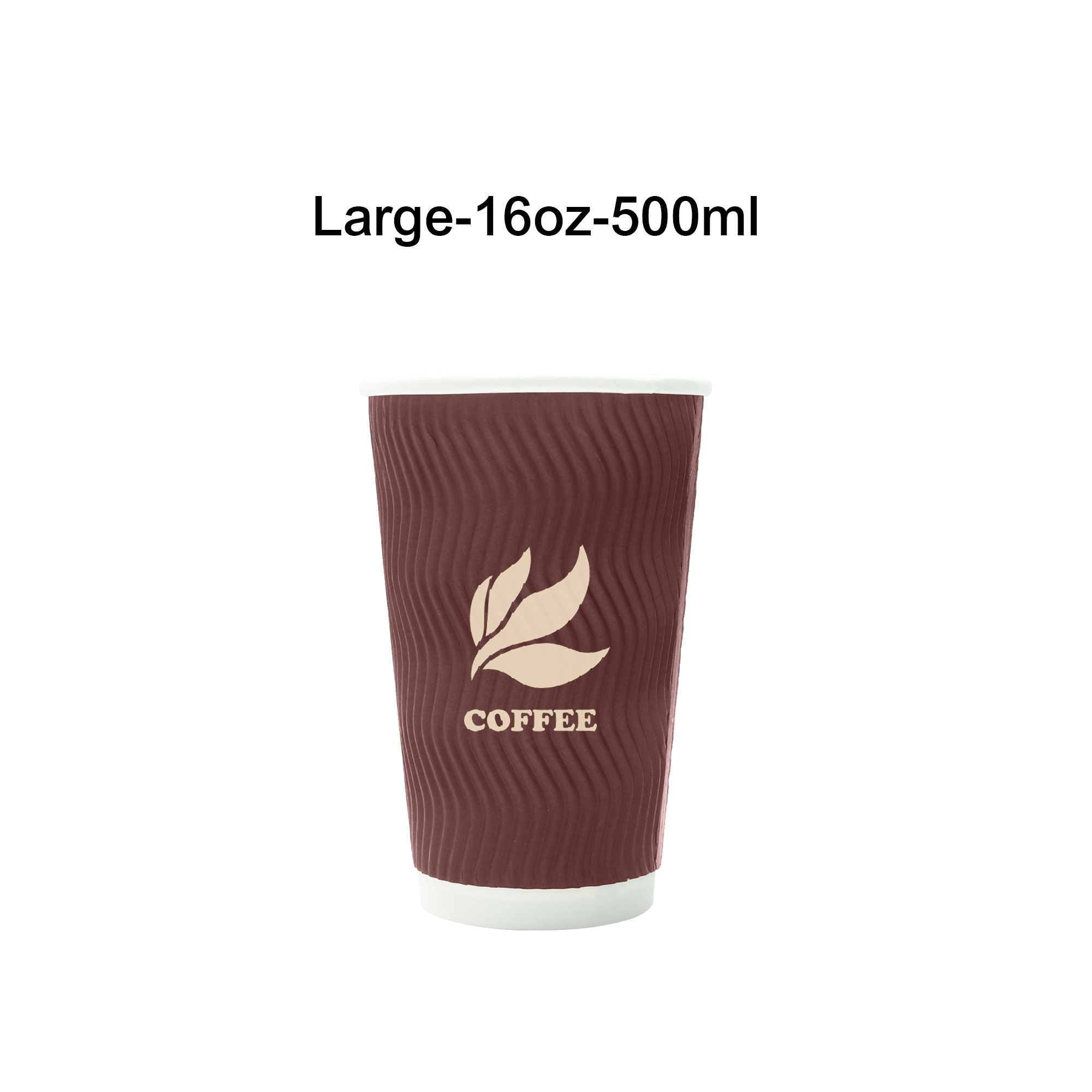 PLA Double Wall Corrugated Compostable Paper Cups - Image 4