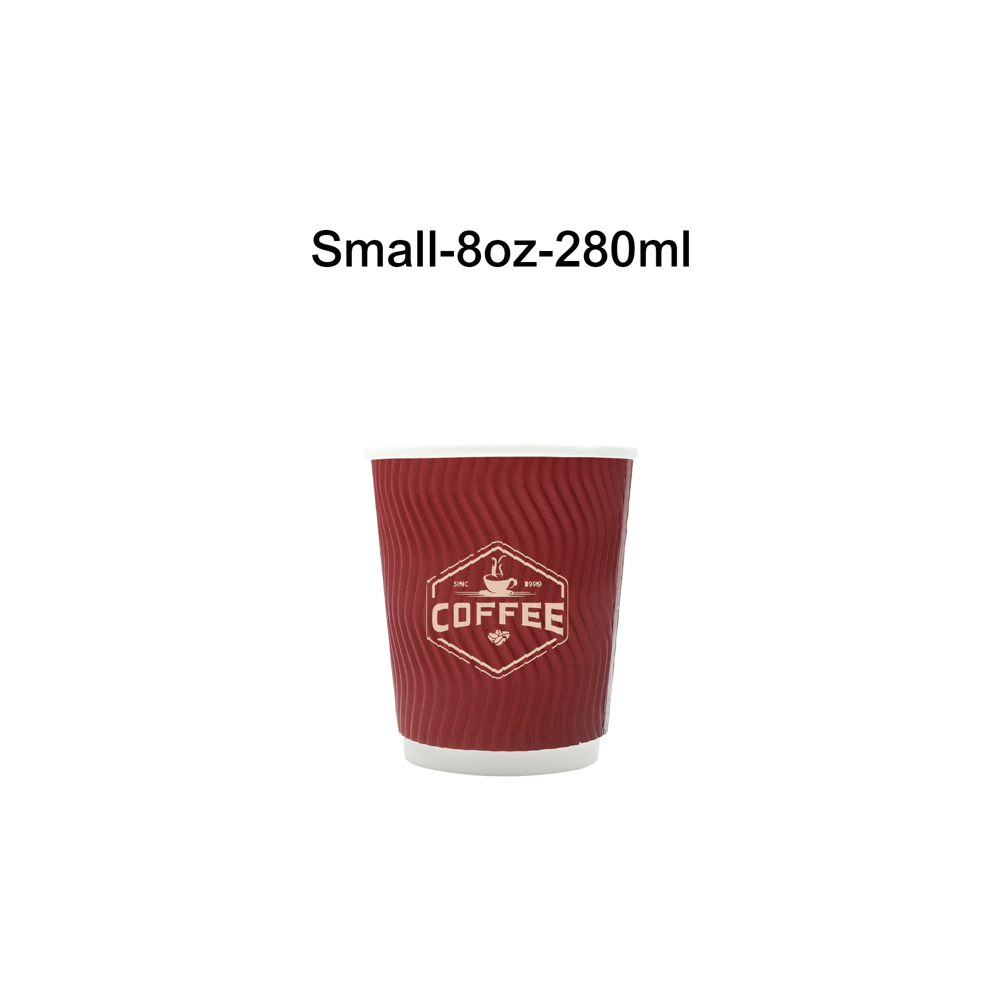 PLA Double Wall Corrugated Compostable Paper Cups - Image 2