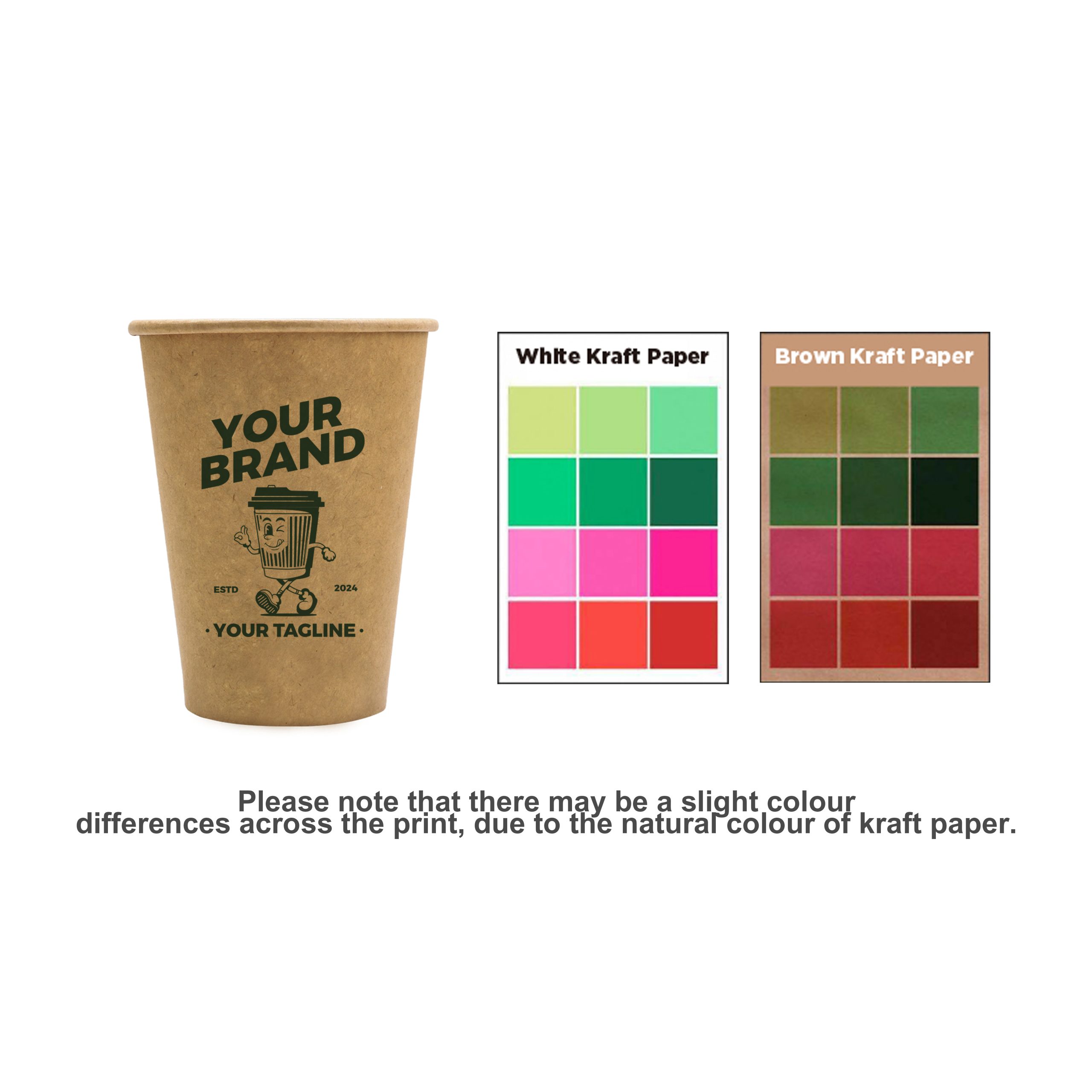 Home Compostable Aqueous Single Wall Kraft Paper Cups - Image 8