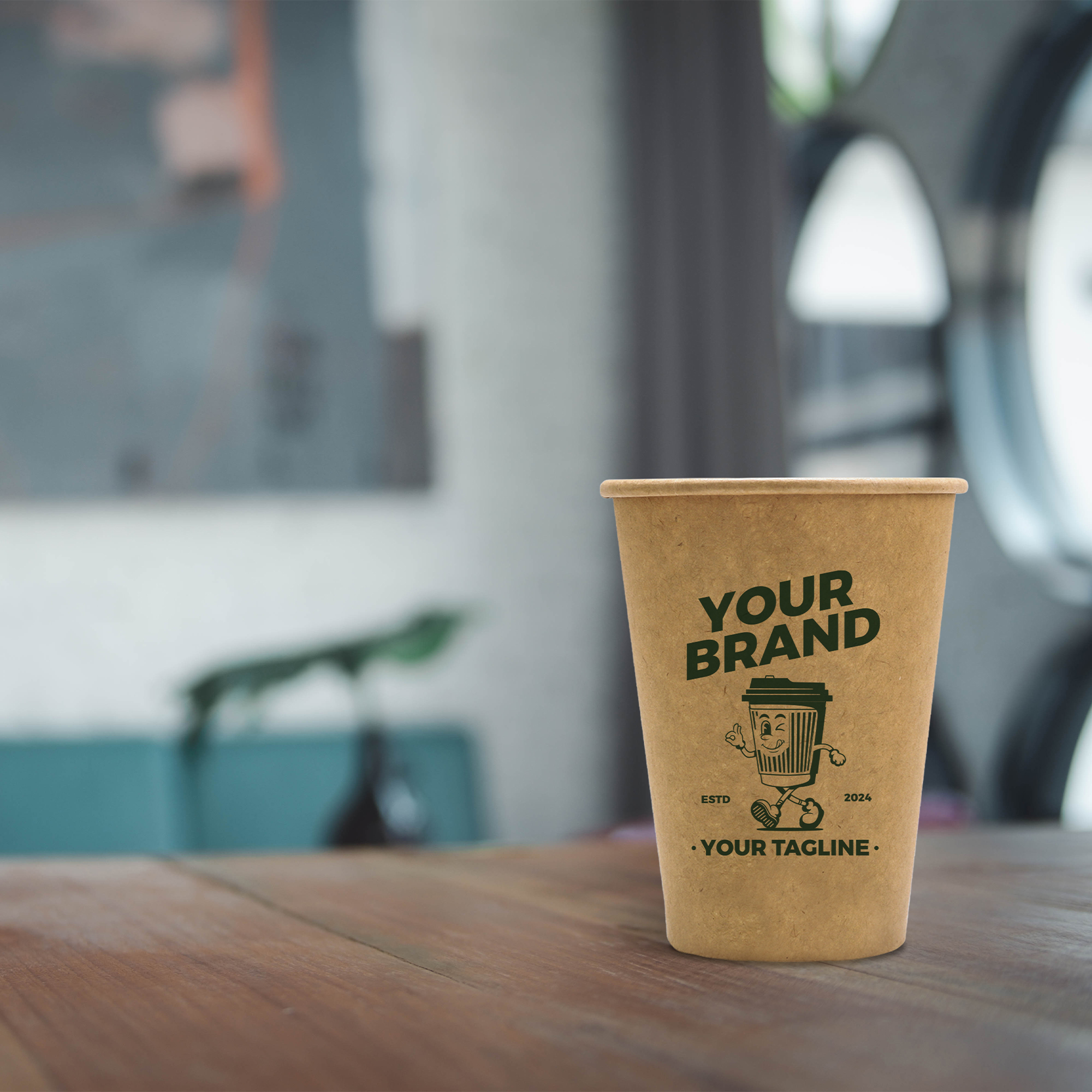 Home Compostable Aqueous Single Wall Kraft Paper Cups - Image 9