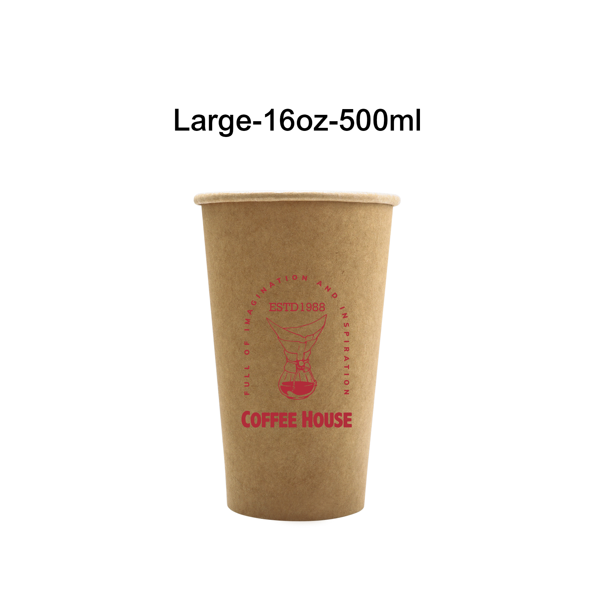 Home Compostable Aqueous Single Wall Kraft Paper Cups - Image 4