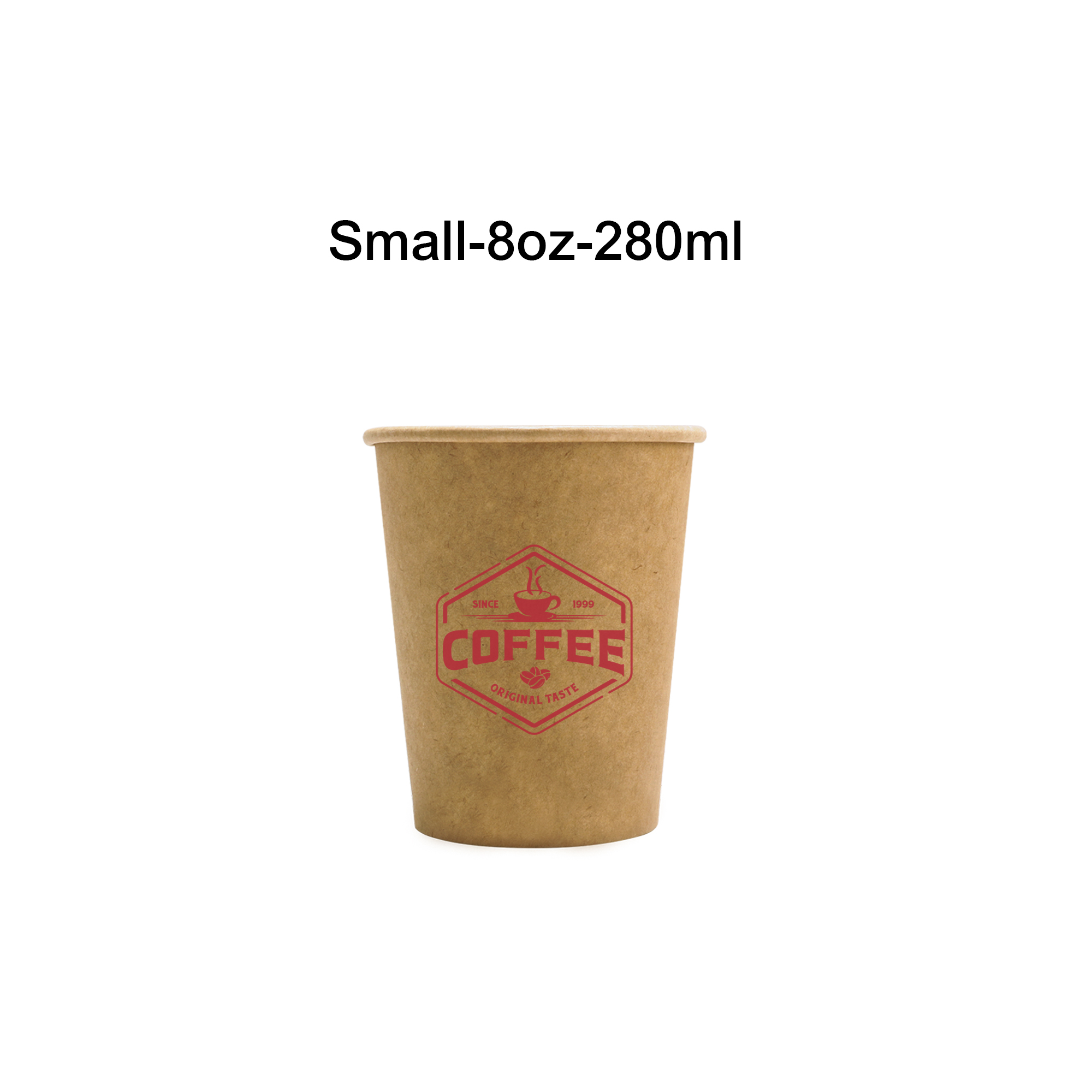 Home Compostable Aqueous Single Wall Kraft Paper Cups - Image 2