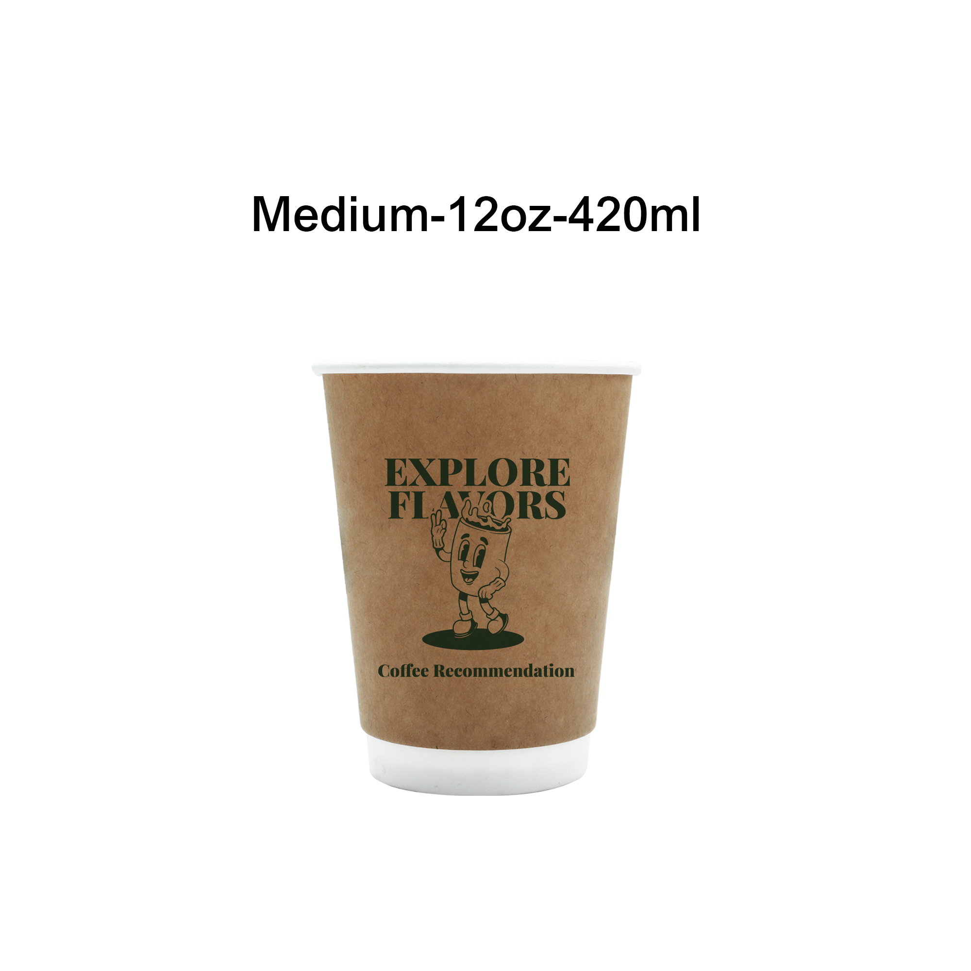 Custom Disposable Double Wall Kraft Paper Cups - Image 3