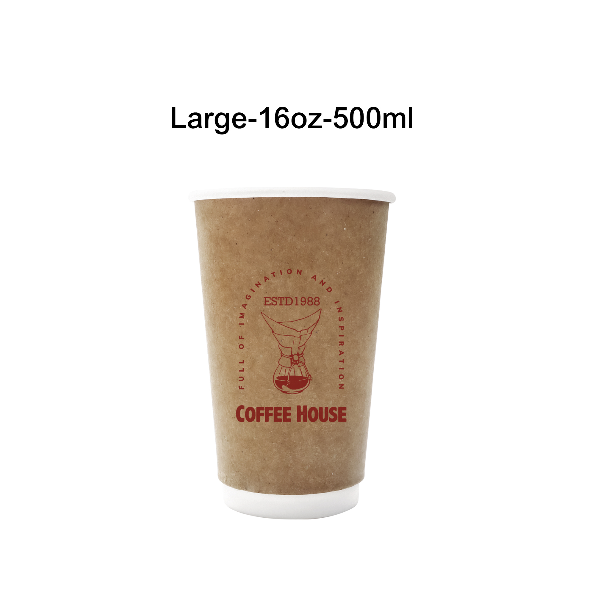 Custom Disposable Double Wall Kraft Paper Cups - Image 4