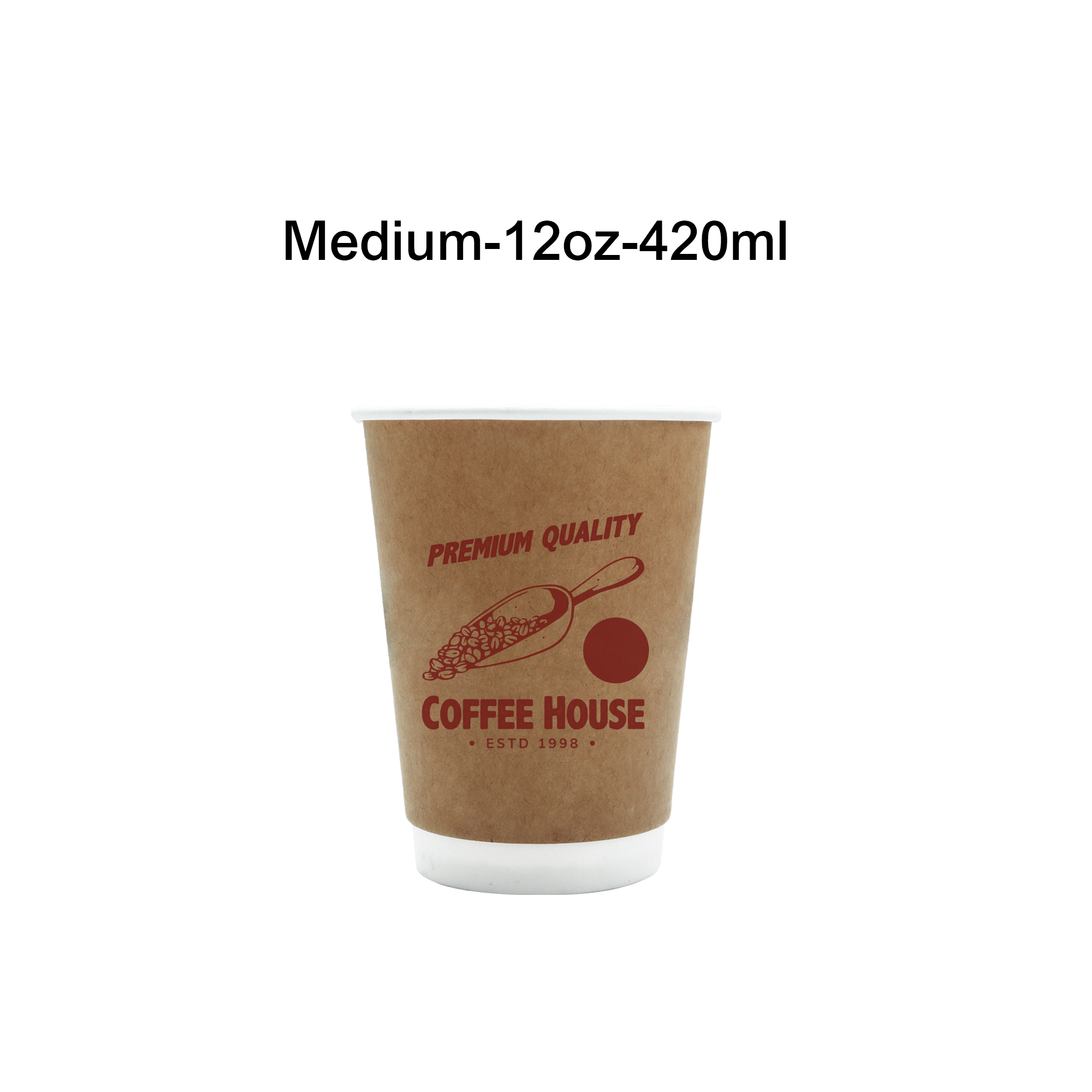 PLA Double Wall Compostable Kraft Paper Cups - Image 3
