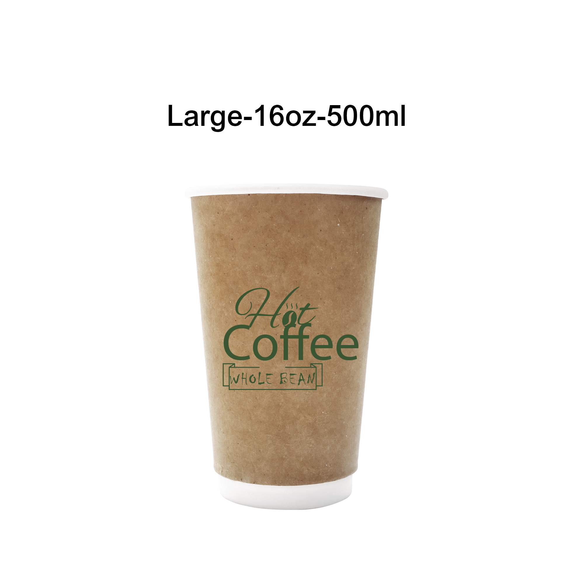 PLA Double Wall Compostable Kraft Paper Cups - Image 4