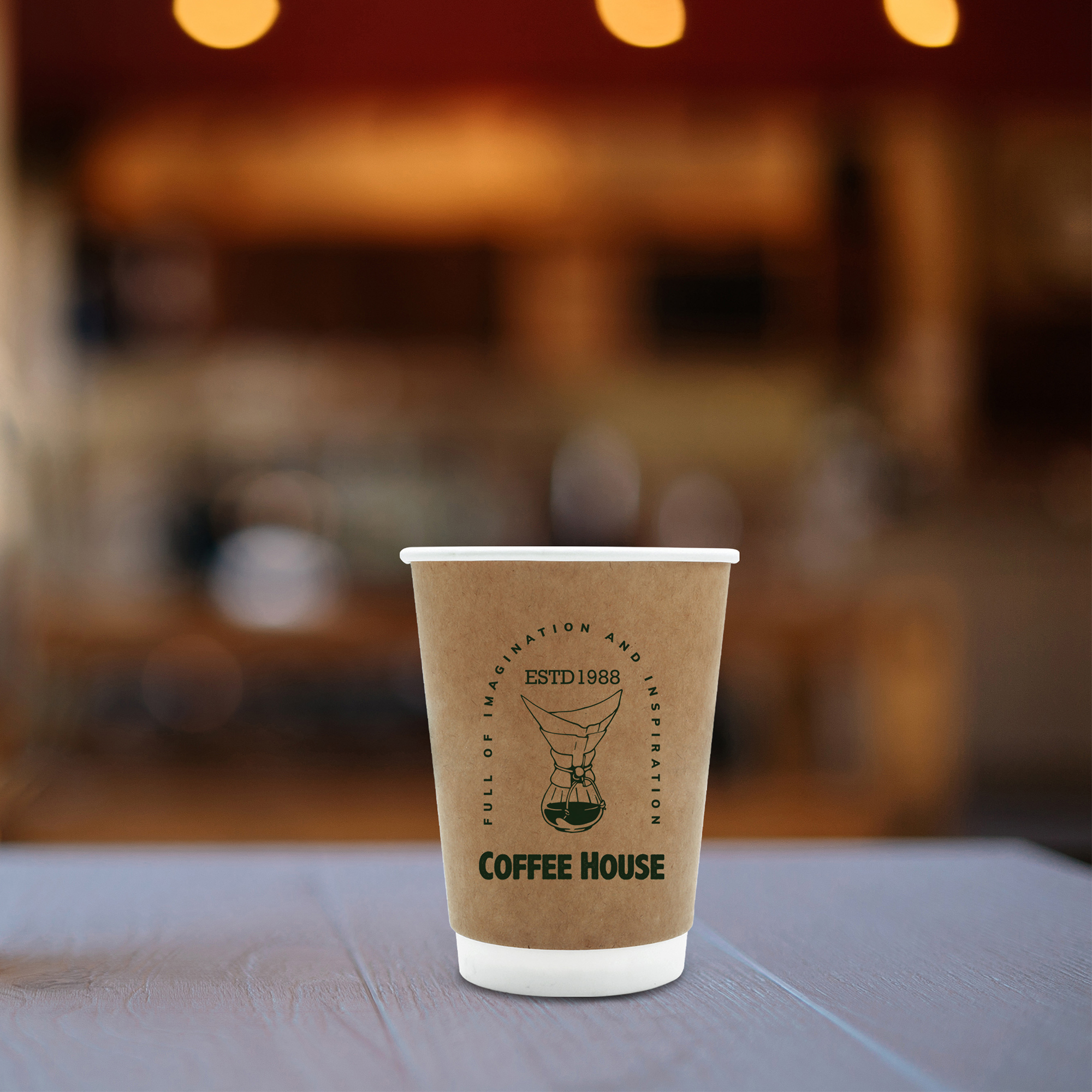 Home Compostable Aqueous Double Wall Kraft Paper Cups - Image 8