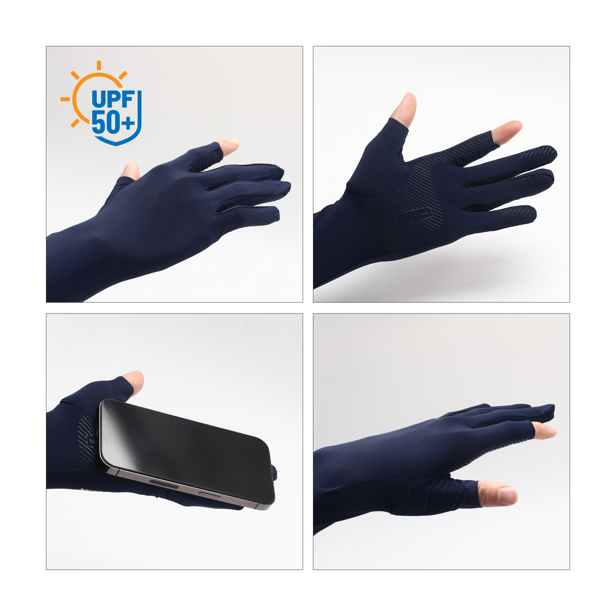 Long Sleeve Sun Protective Gloves with 2 Open Fingers - Image 7