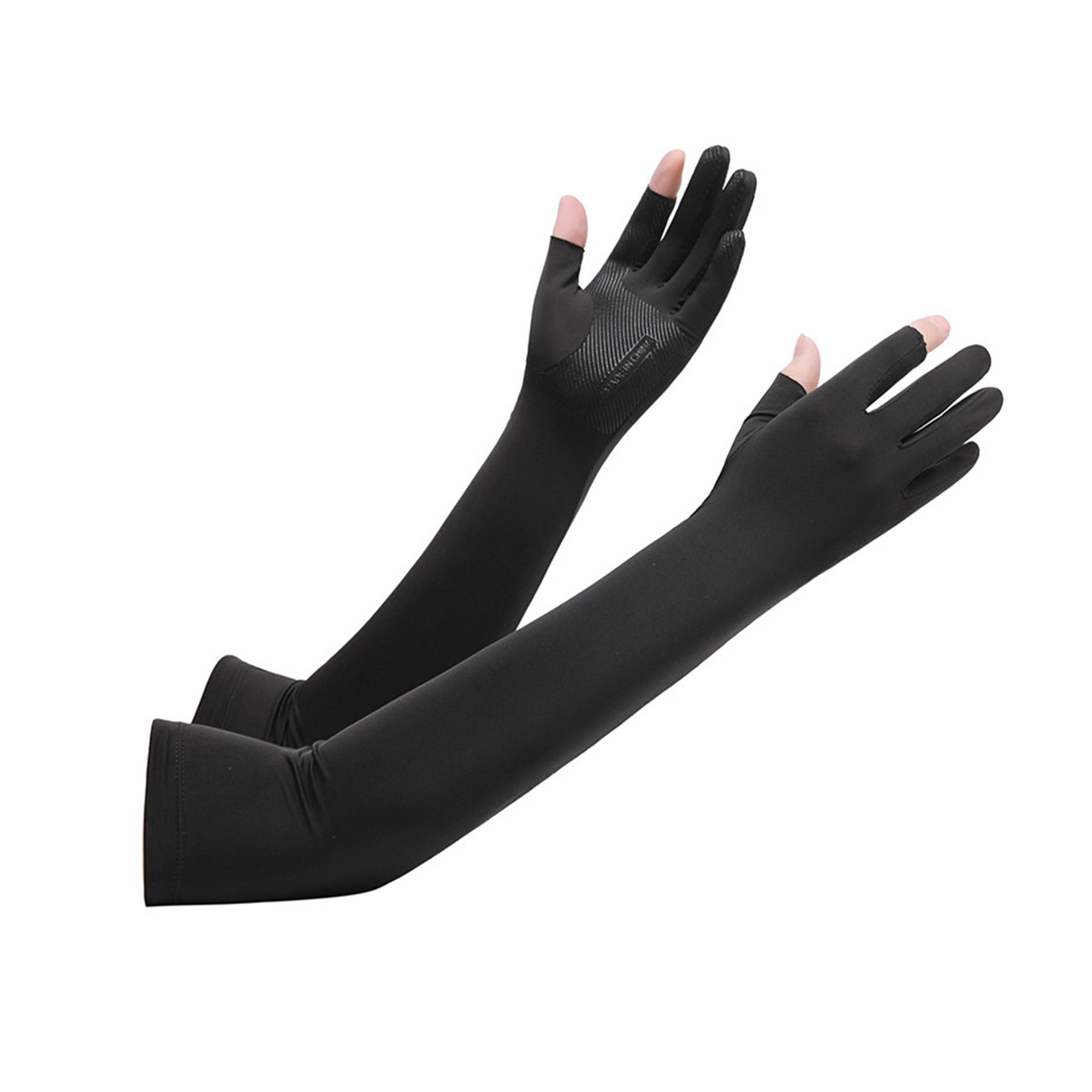 Long Sleeve Sun Protective Gloves with 2 Open Fingers - Image 3