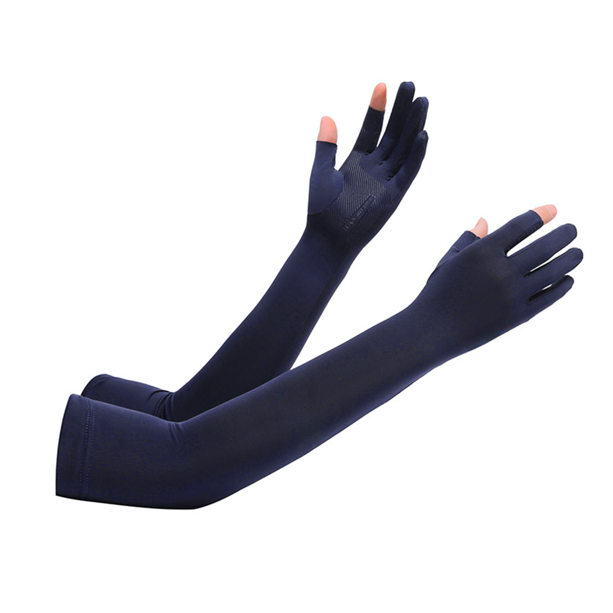 Long Sleeve Sun Protective Gloves with 2 Open Fingers - Image 2
