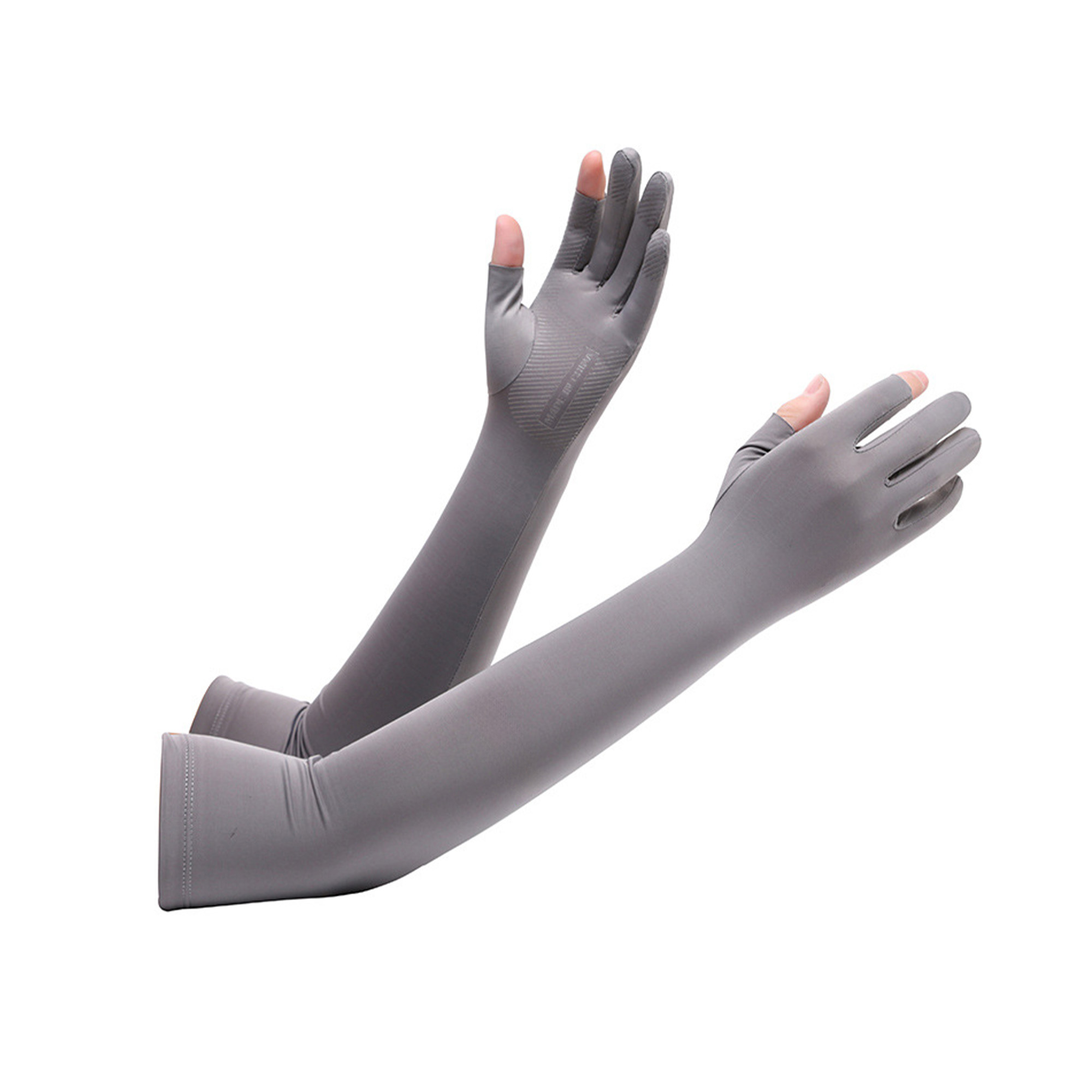 Long Sleeve Sun Protective Gloves with 2 Open Fingers - Image 4