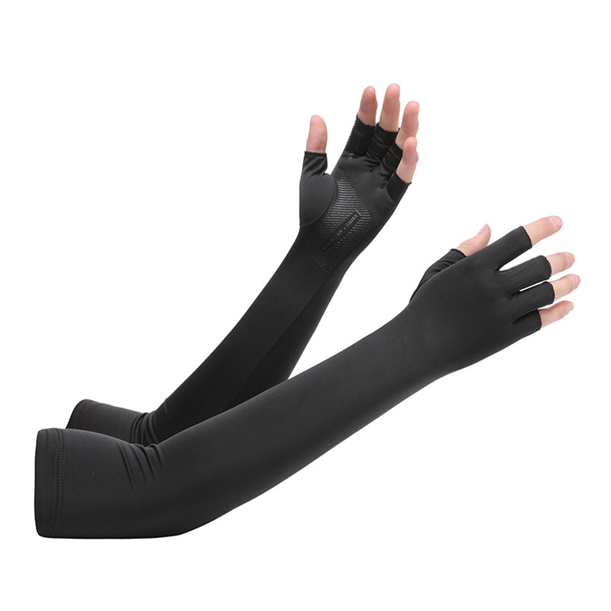 Long Sleeve Sun Protective Fingerless Gloves - Image 3