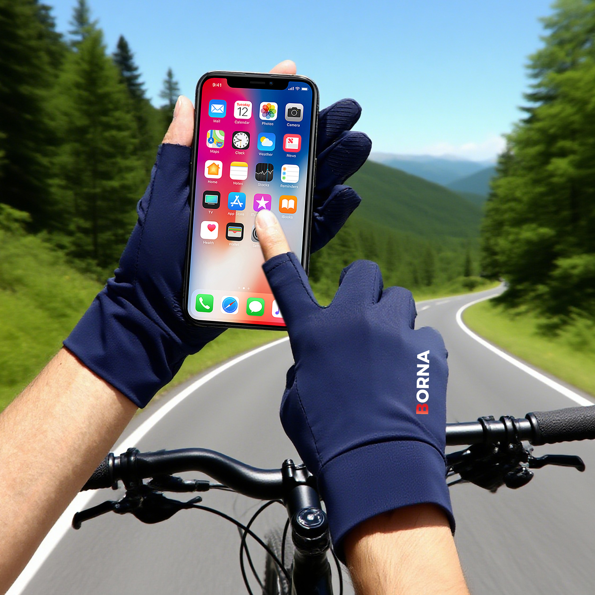 Sun Protective Gloves with 2 Open Fingers - Image 8