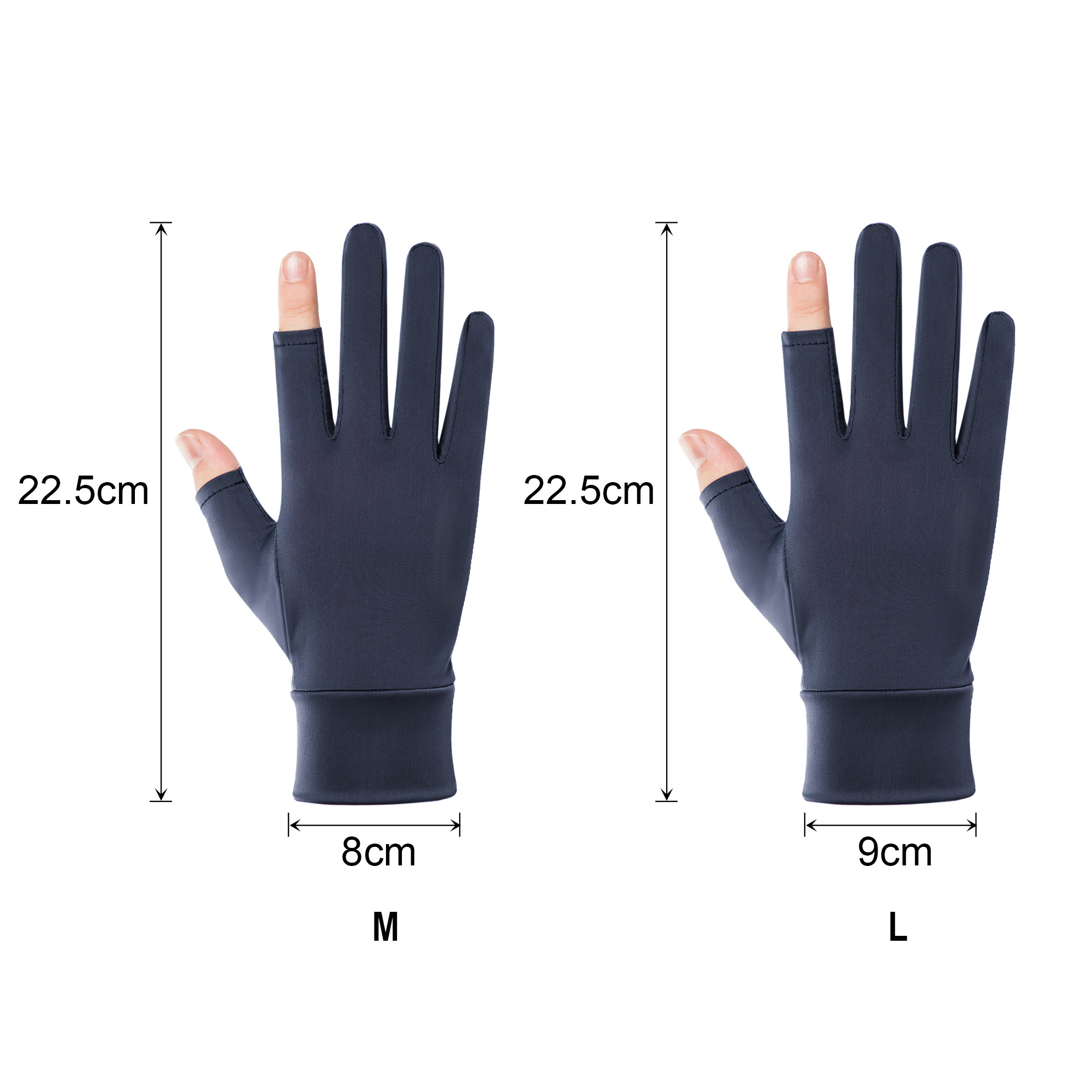 Sun Protective Gloves with 2 Open Fingers - Image 5
