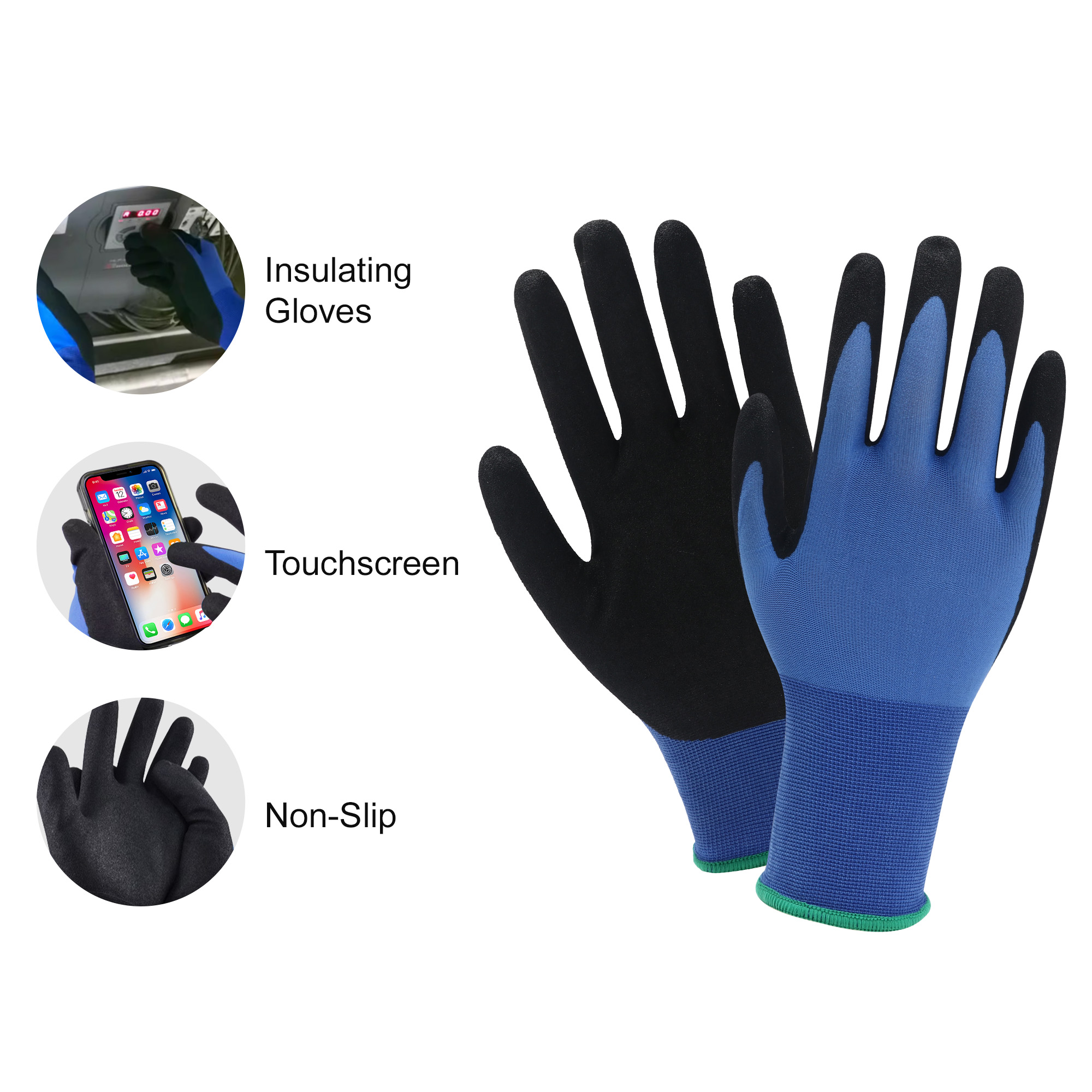 Frosted 400V Touchscreen Insulating Gloves - Image 5