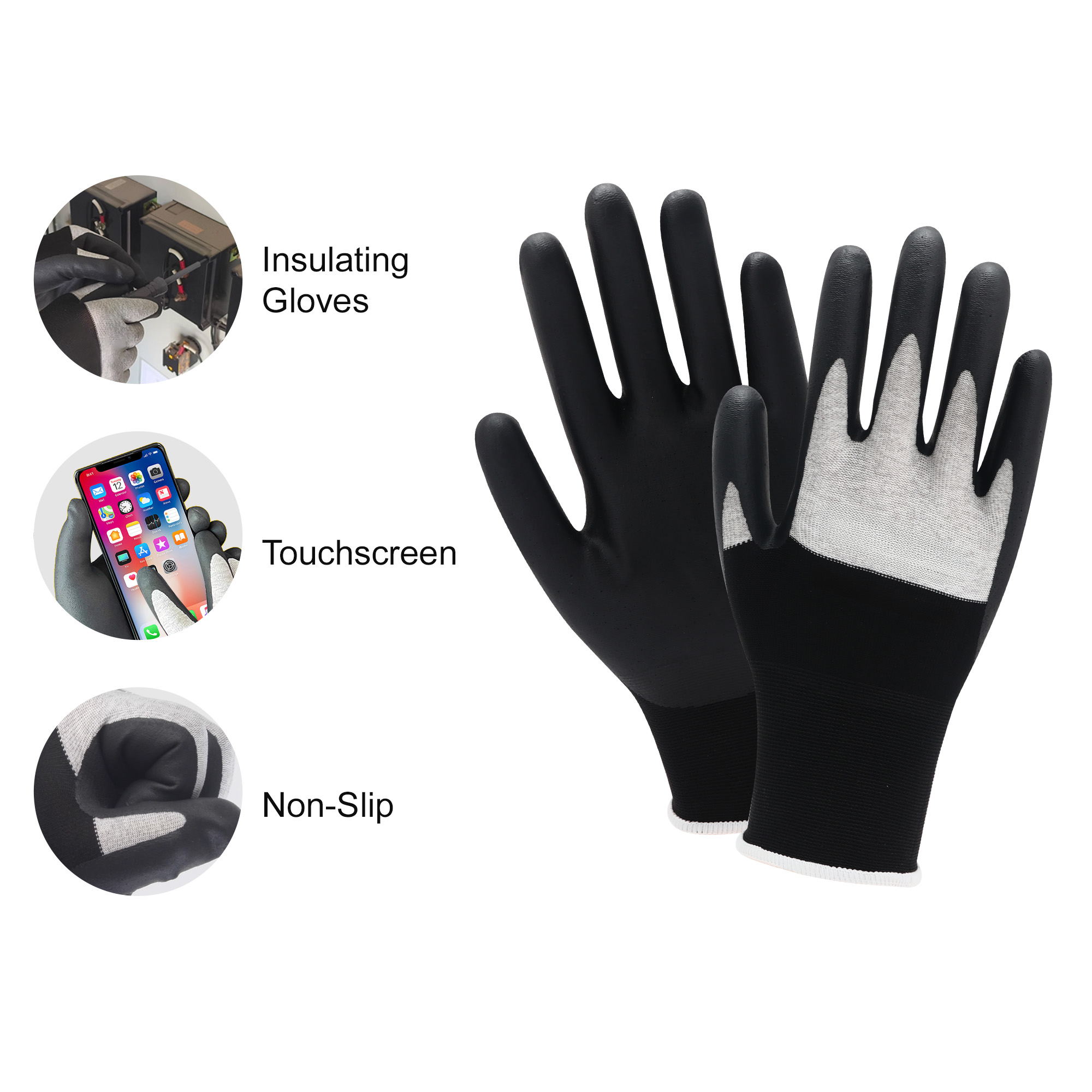 Premium 400V Touchscreen Insulating Gloves - Image 5