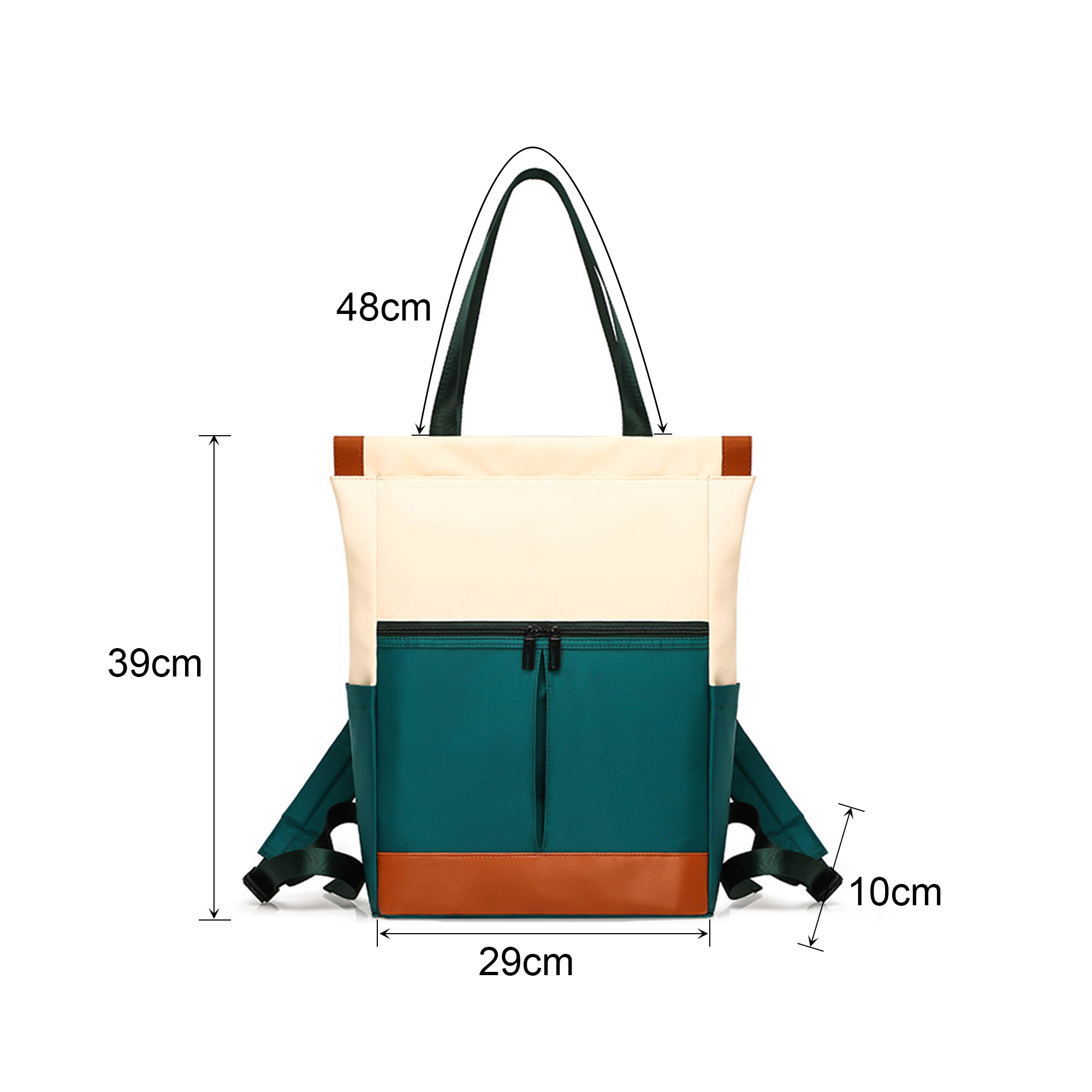 Convertible Nylon Backpack to Tote Bag - Image 8