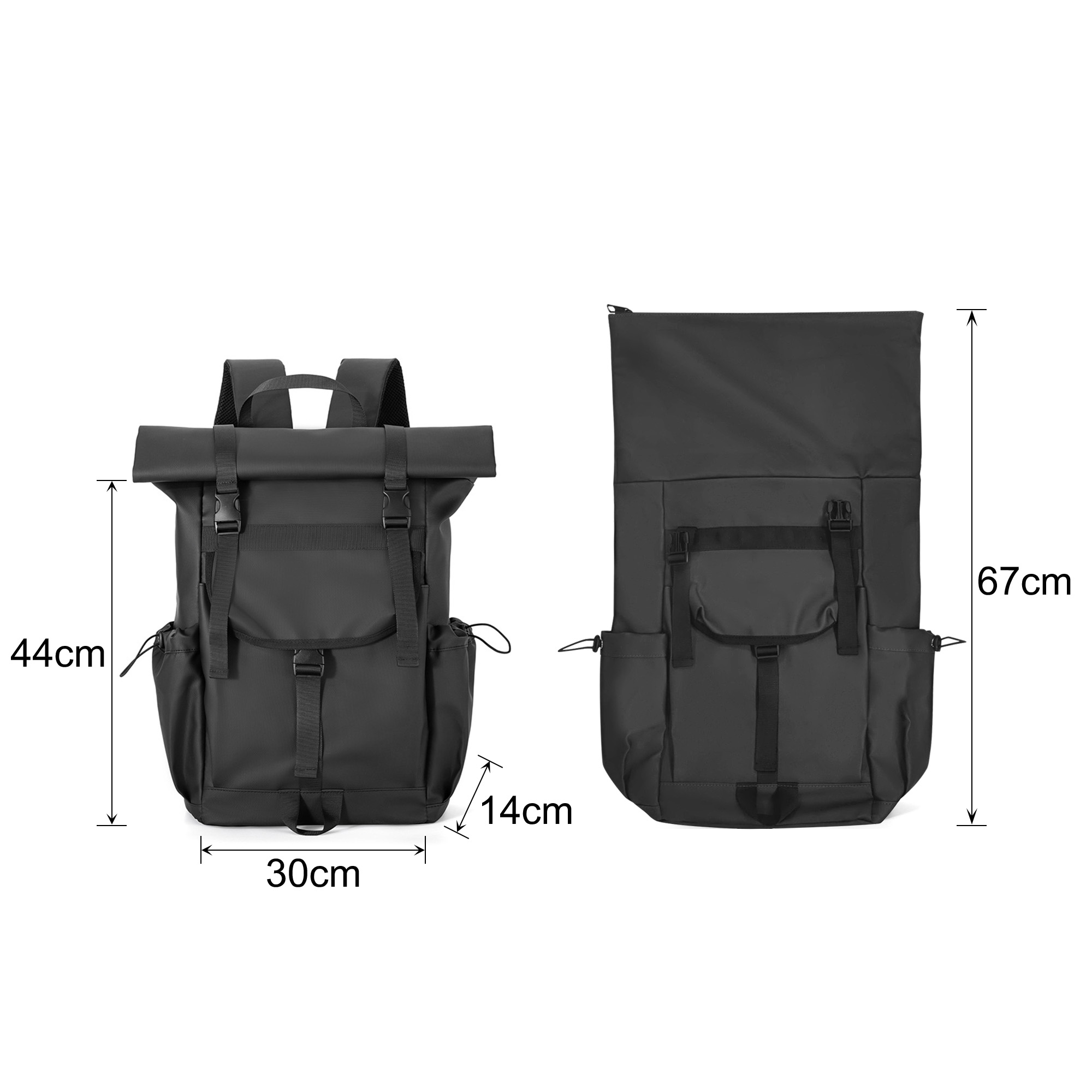 Polyurethane Roll Top Backpack - Image 5
