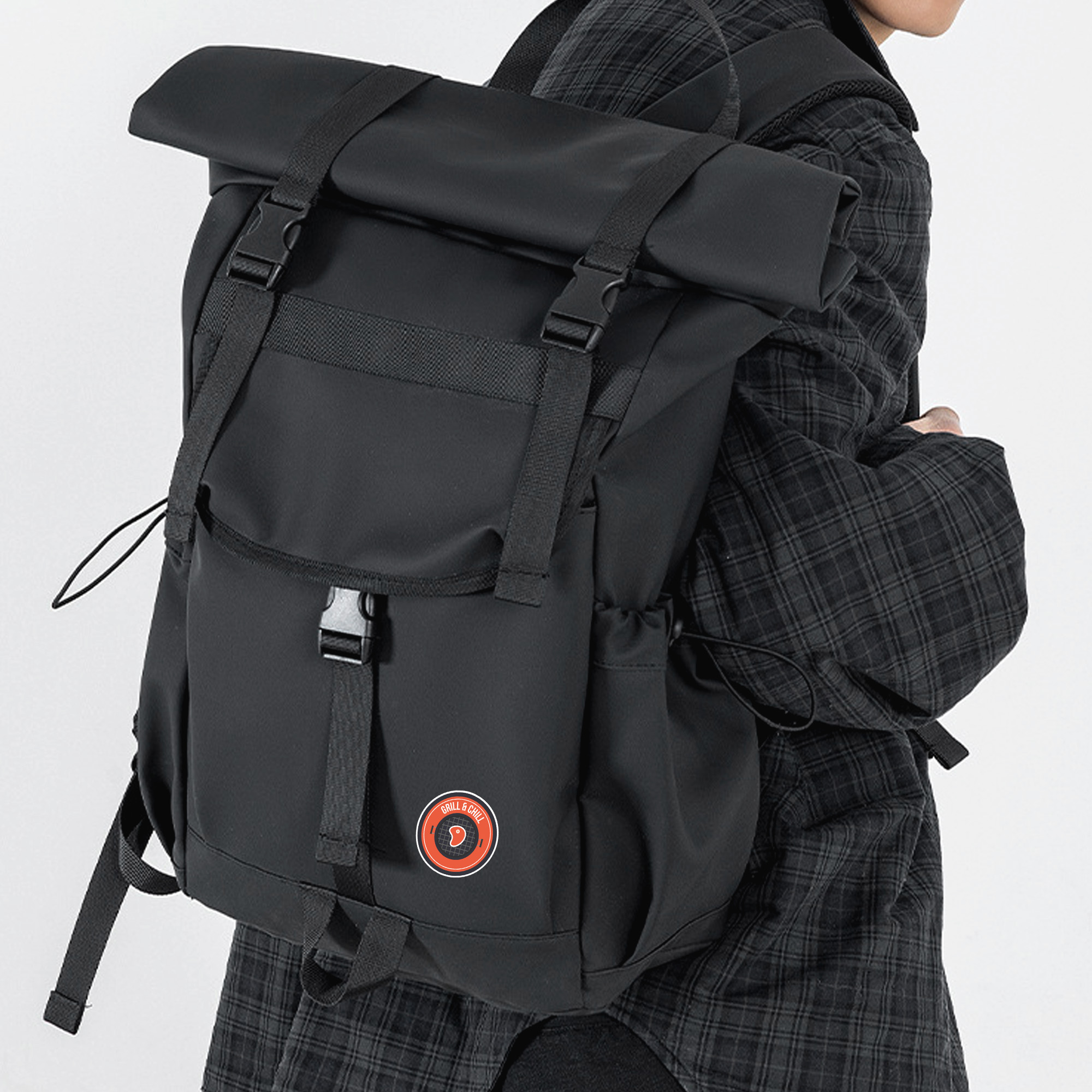 Polyurethane Roll Top Backpack - Image 8