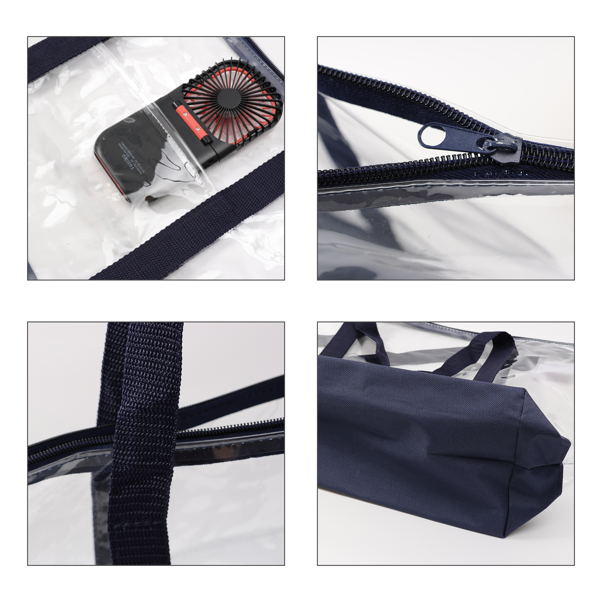 Large Clear Zippered Tote Bag - Image 7