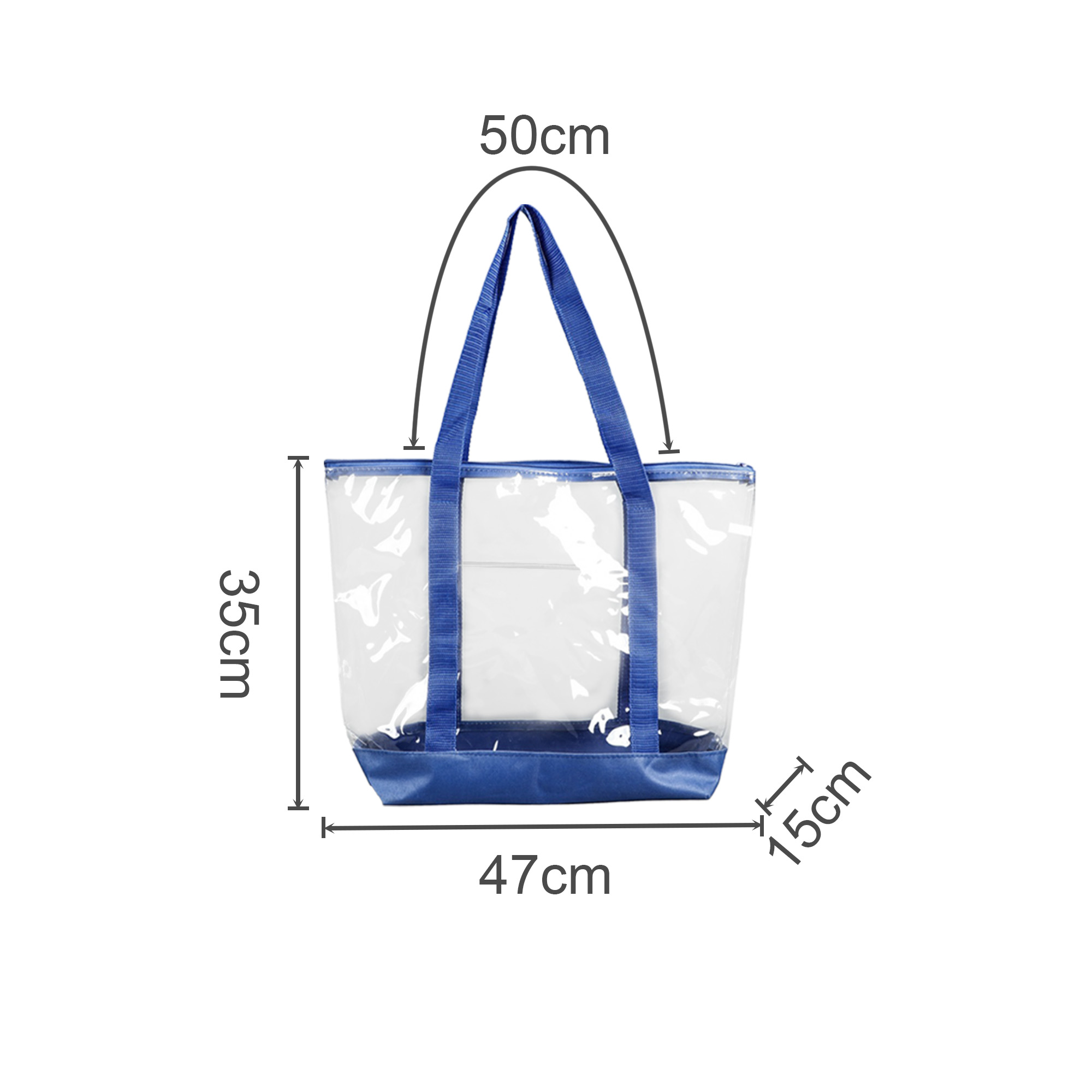 Large Clear Zippered Tote Bag - Image 5