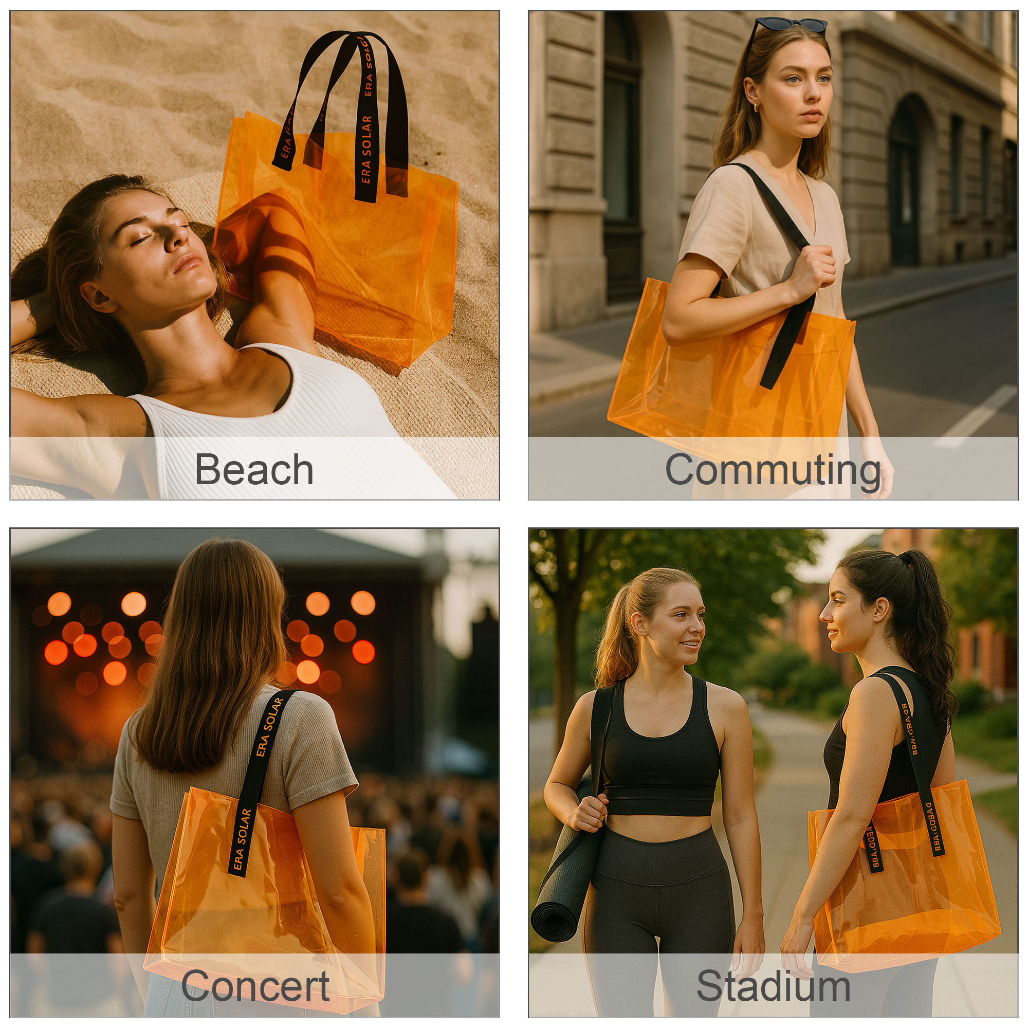 PVC Colorful Clear Tote Bag - Image 10
