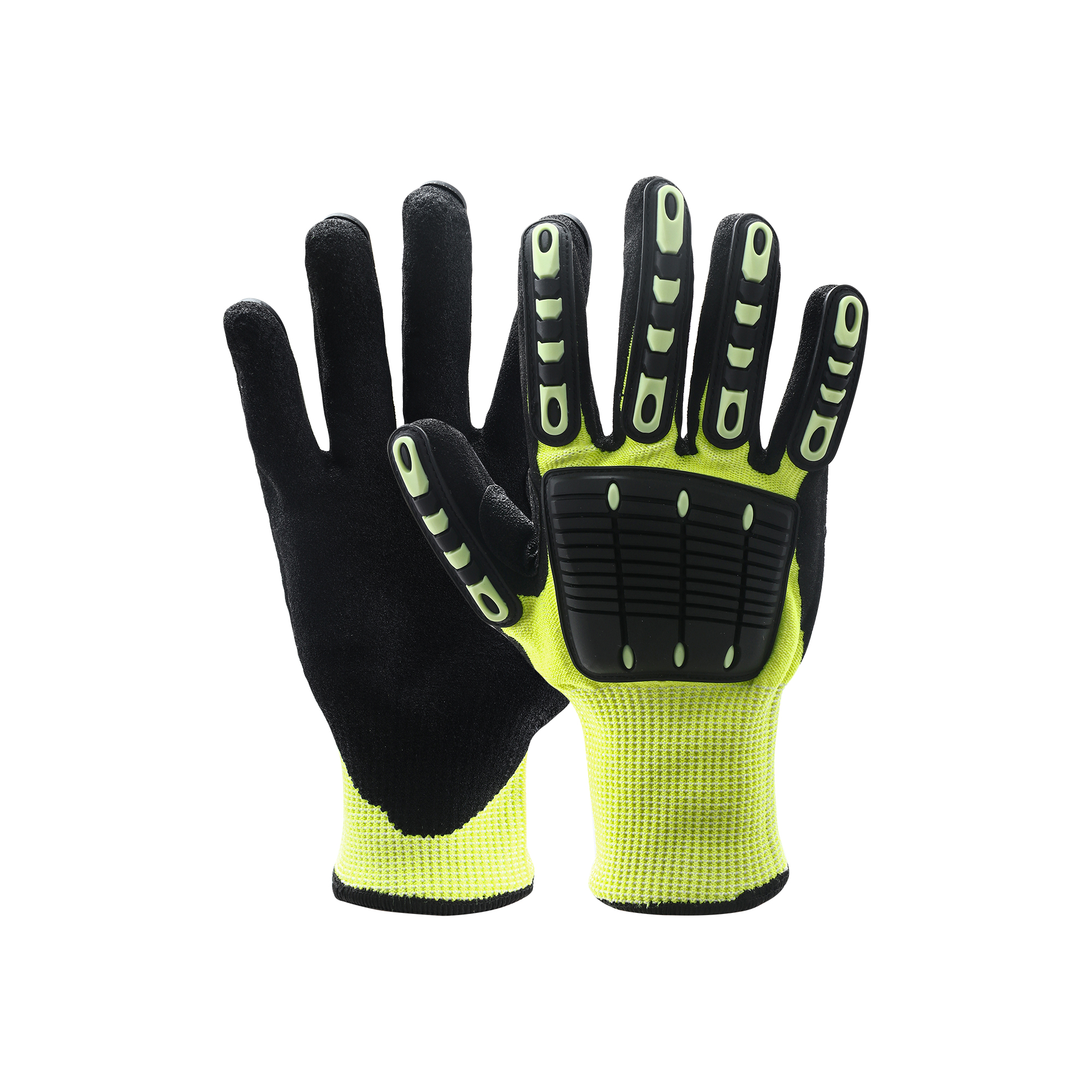 Heavy Duty Safety Work Gloves With Reinforced Thumb Web - Image 2