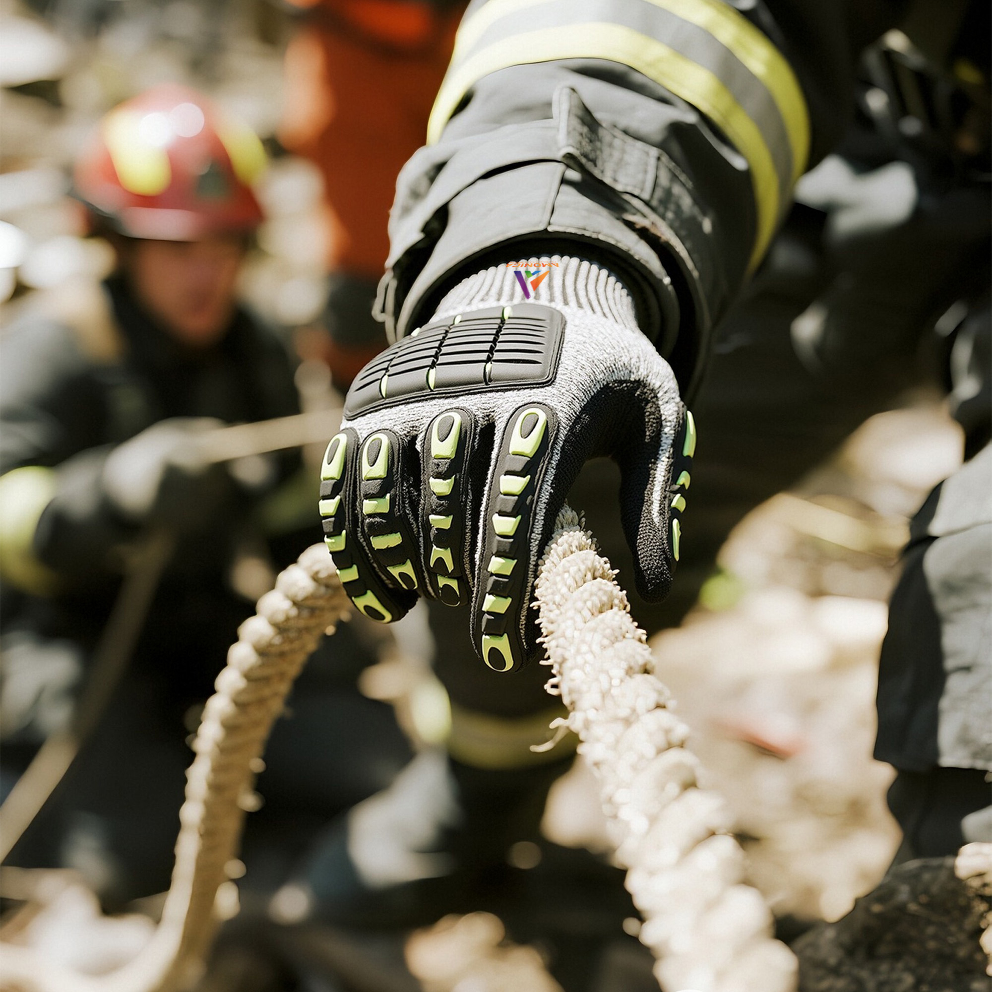 Heavy Duty Safety Work Gloves With Reinforced Thumb Web - Image 8