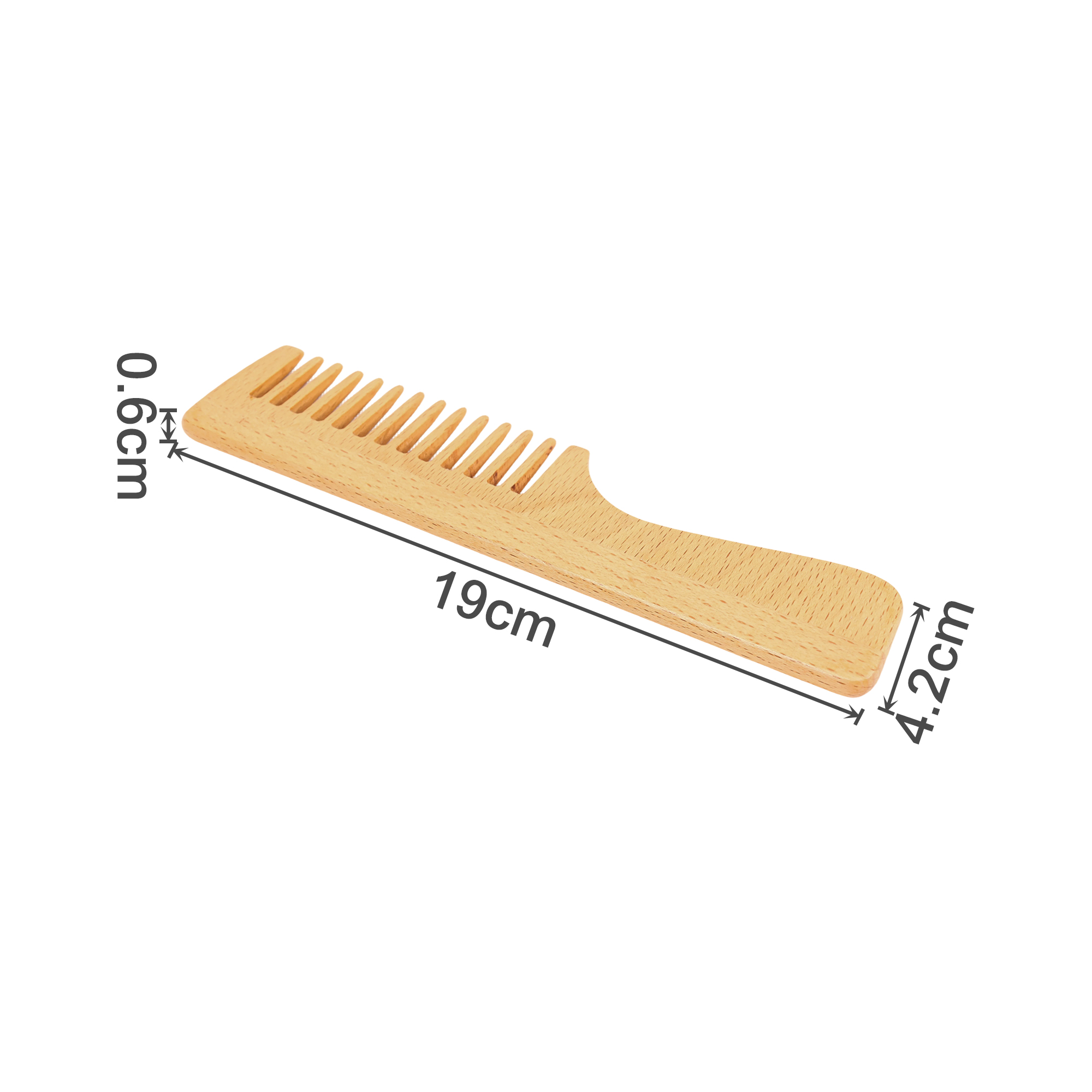 Wide-Tooth Beech Wood Comb - Image 2
