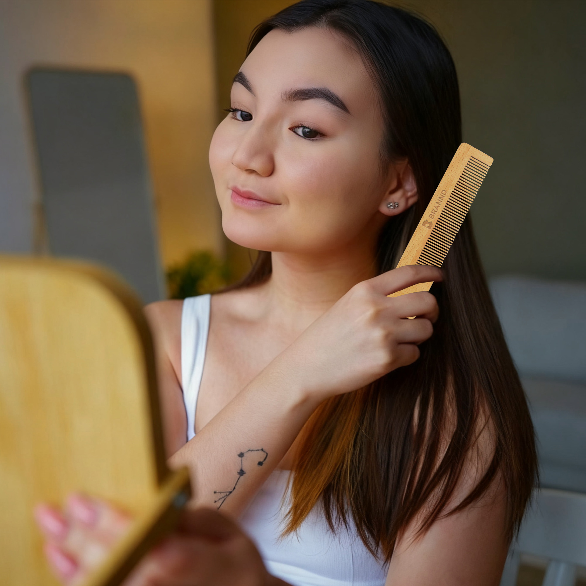 Short-Handled Beech Wood Comb - Image 5