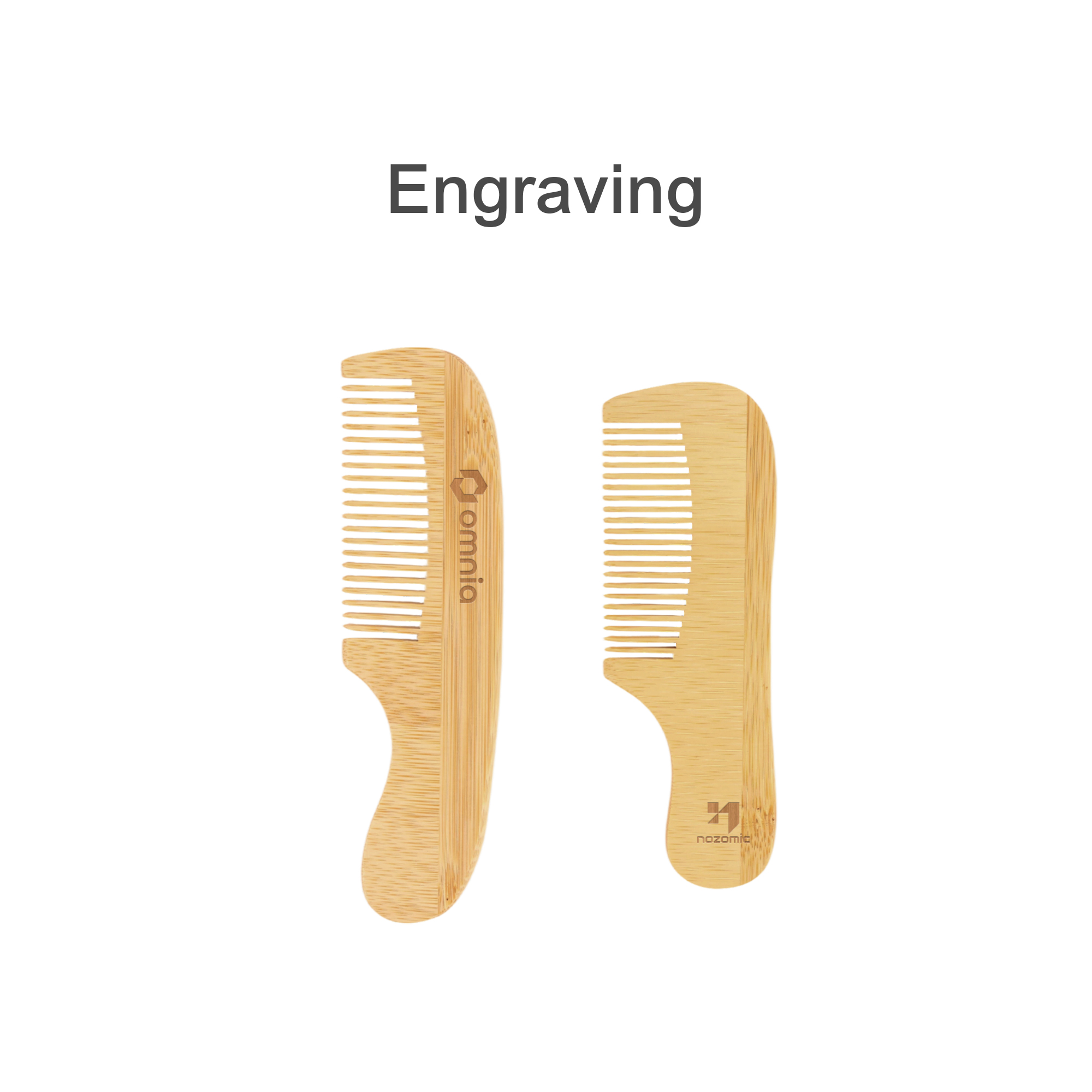 Natural Small Bamboo Comb With Handle - Image 5