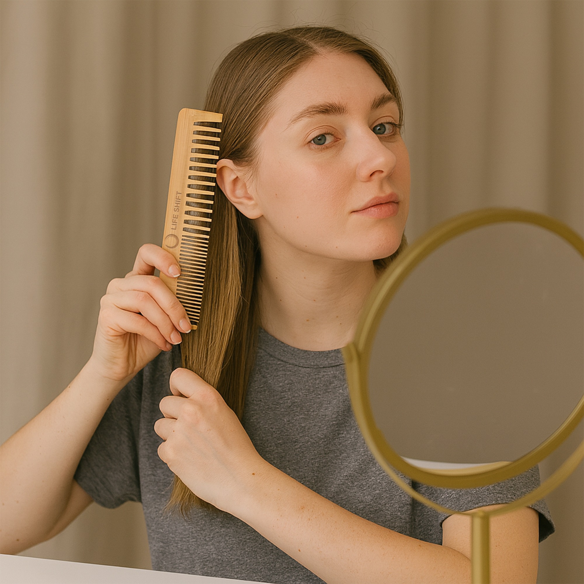 Blended-Tooth Bamboo Comb - Image 7