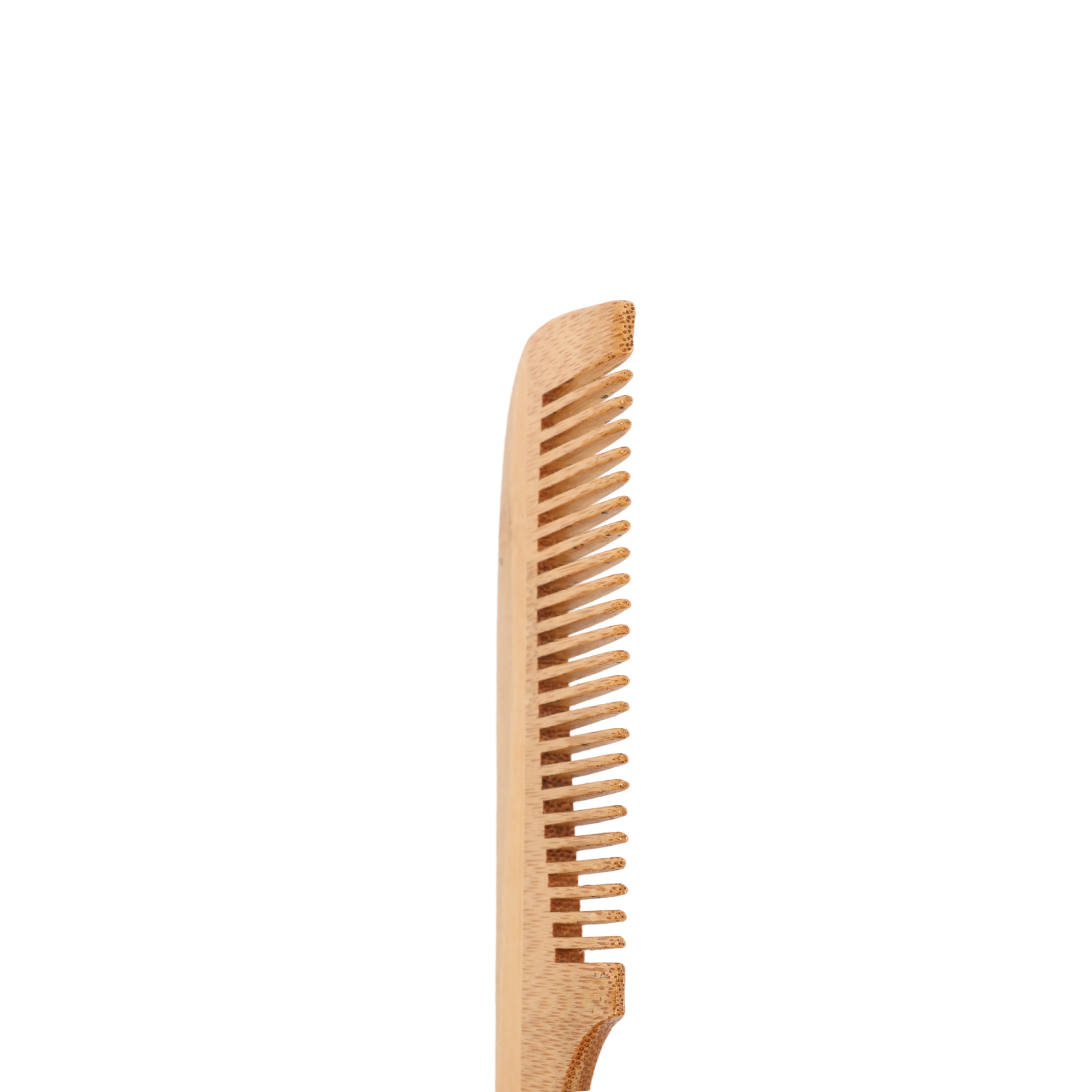 Natural Bamboo Comb With Handle - Image 4