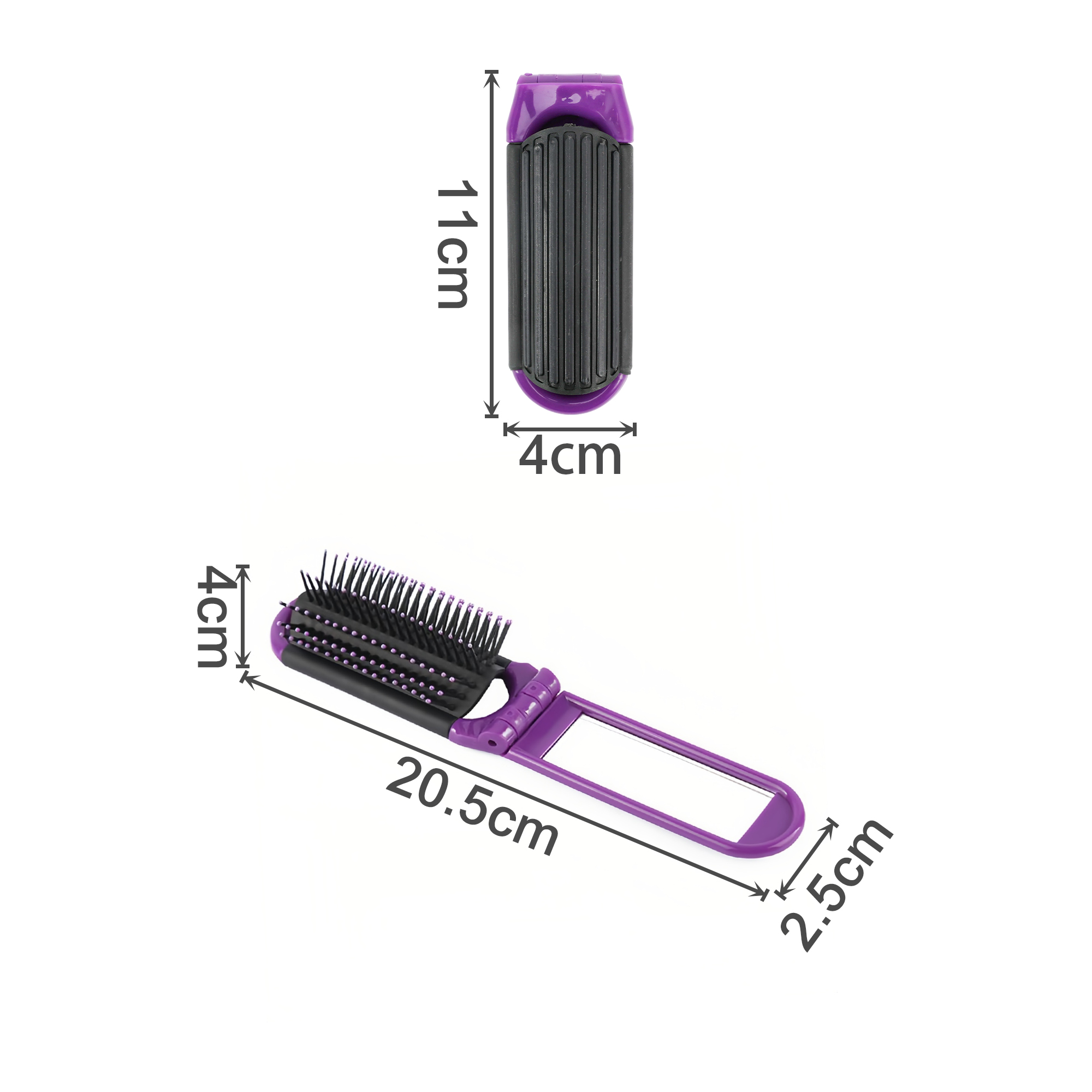Folding Hair Brush With Mirror - Image 8