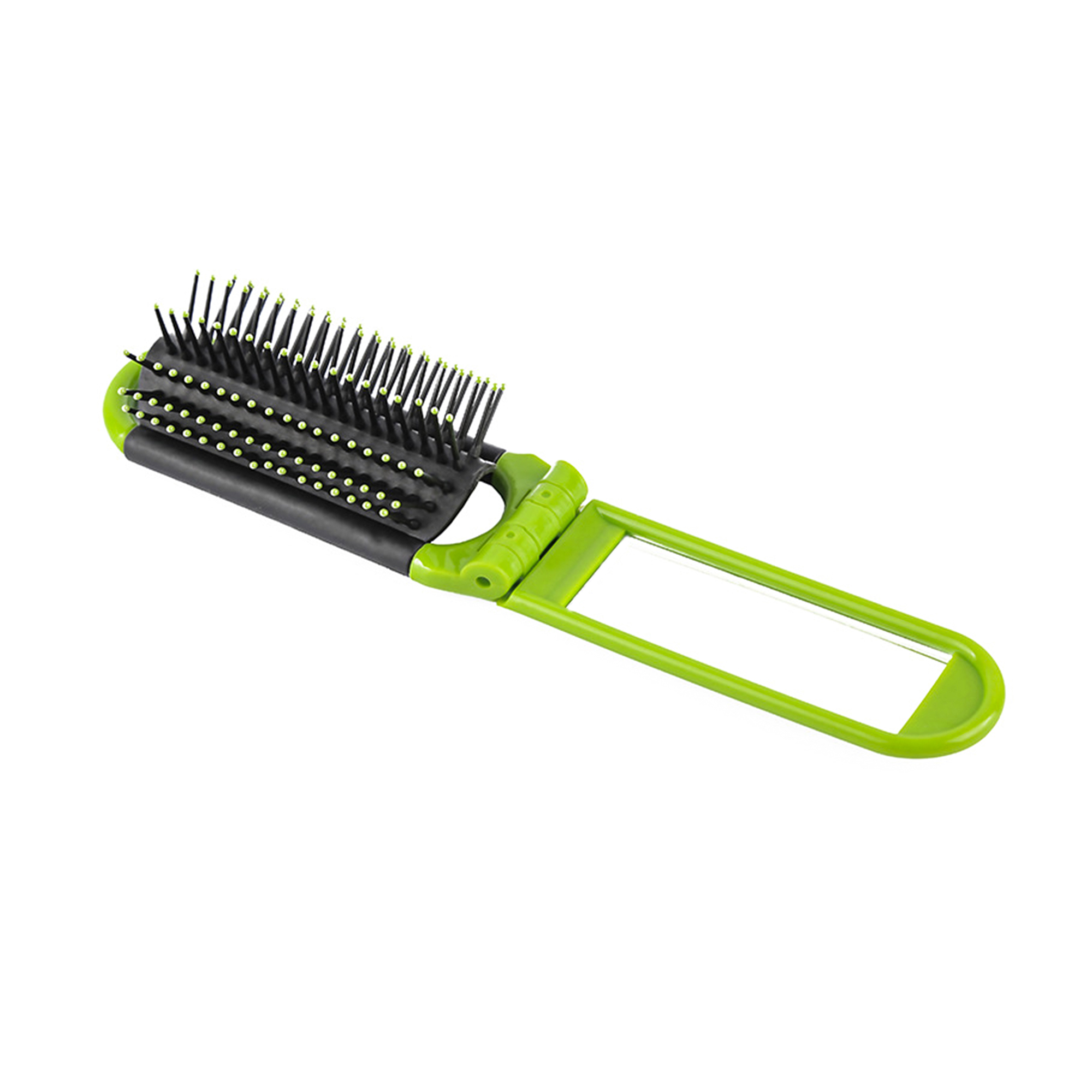 Folding Hair Brush With Mirror - Image 2