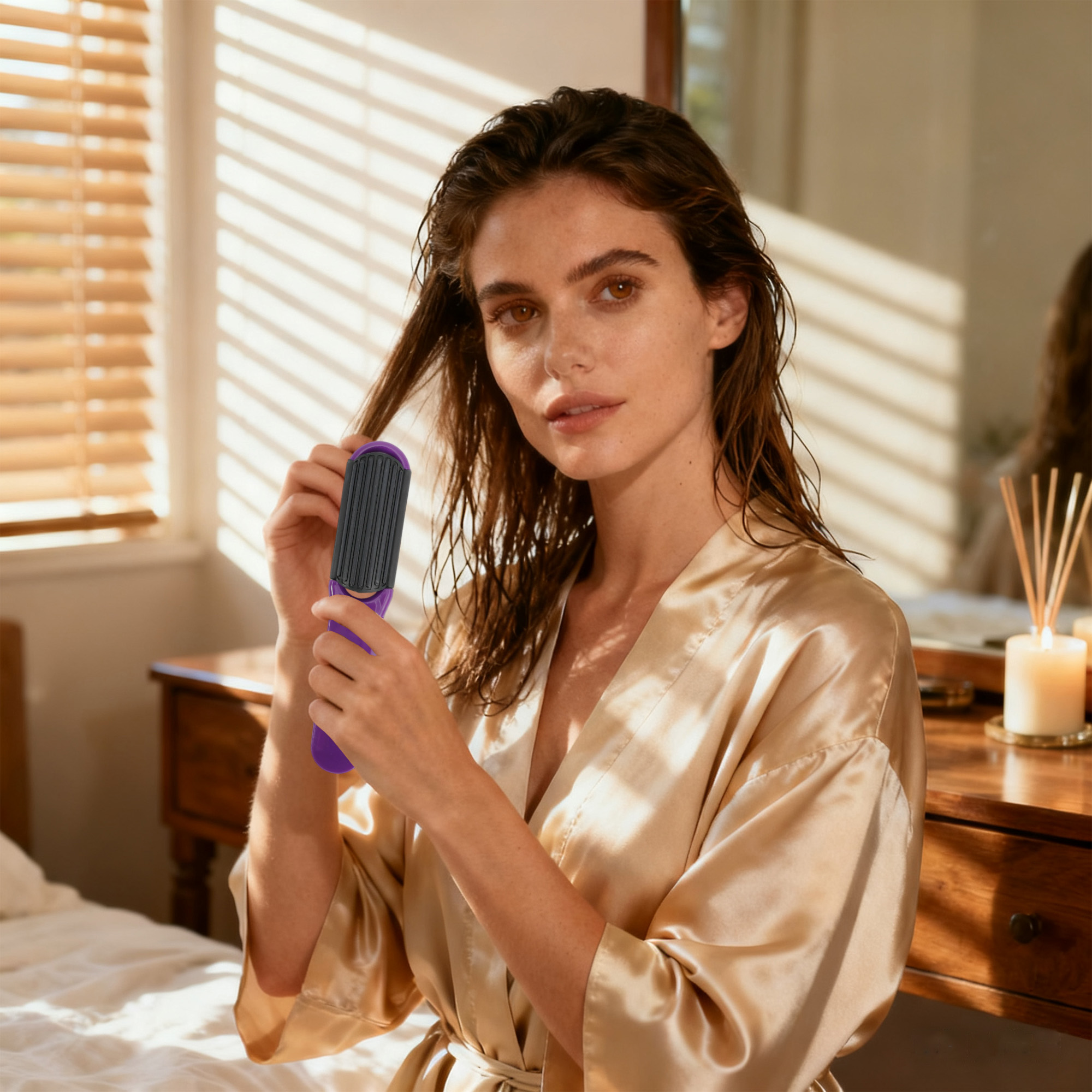 Folding Hair Brush With Mirror - Image 11
