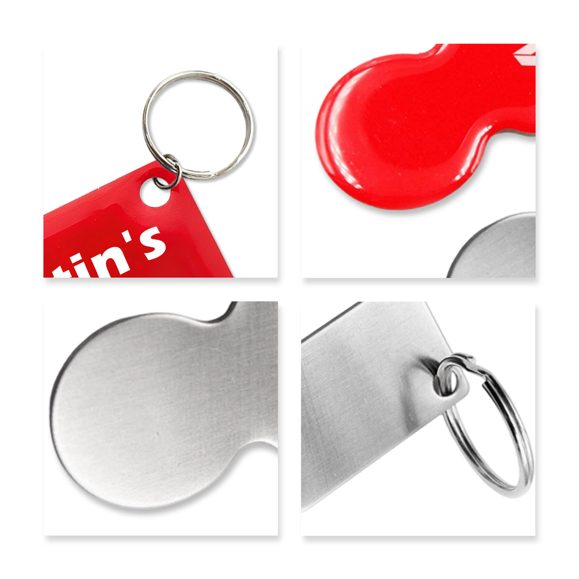 Custom Shape Trolley Coin Keyring - Image 5