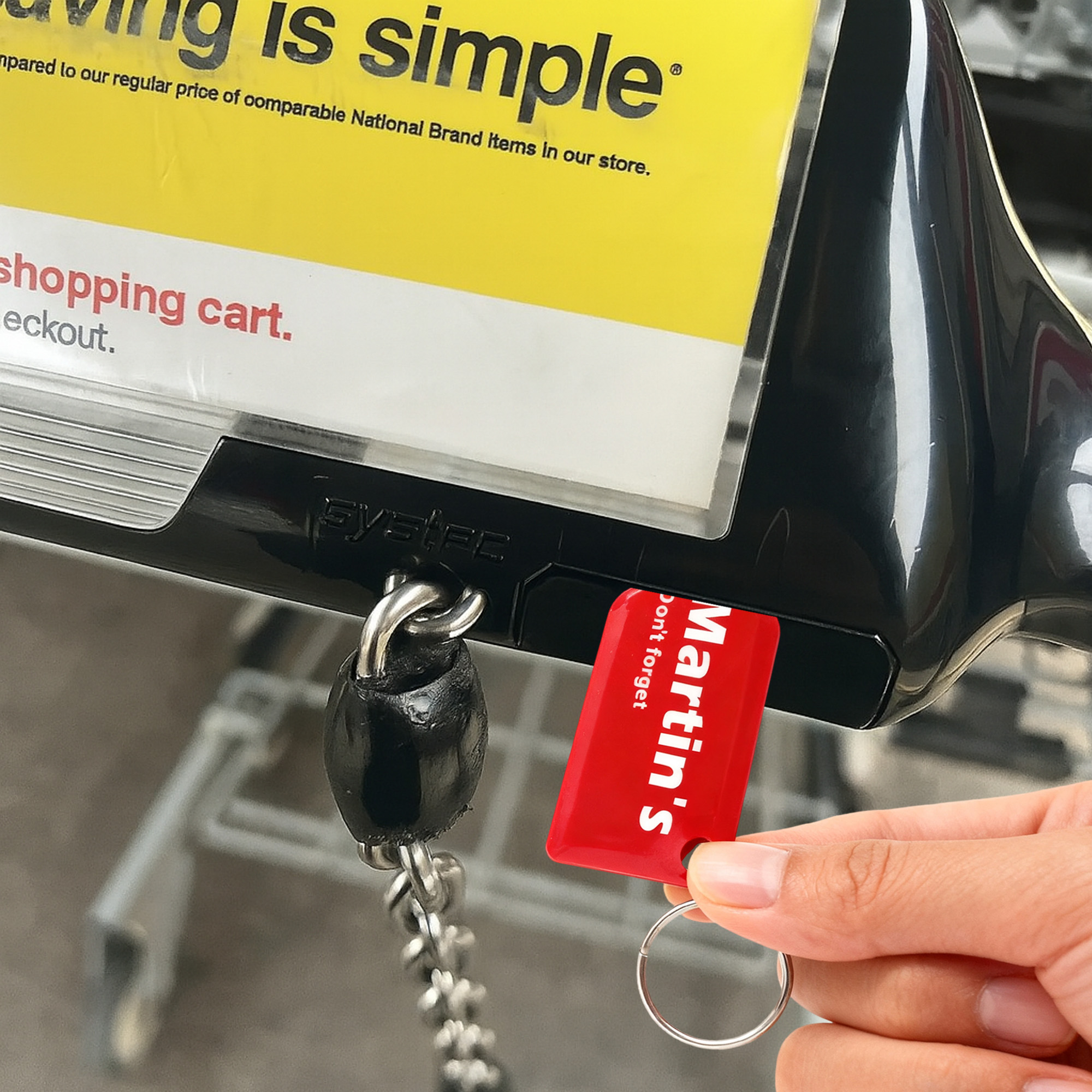 Custom Shape Trolley Coin Keyring - Image 6