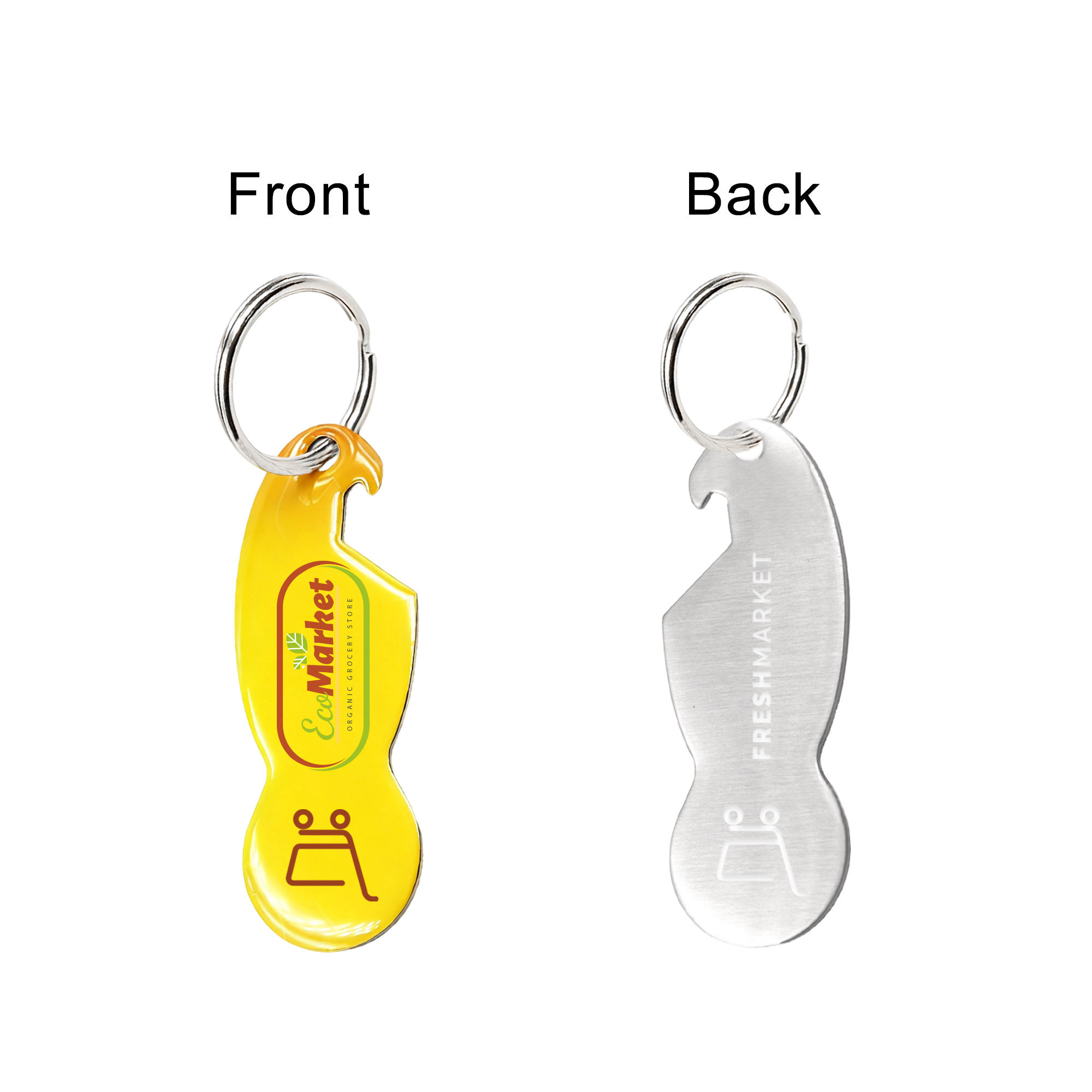 Custom Shape Trolley Coin Keyring Bottle Opener - Image 4