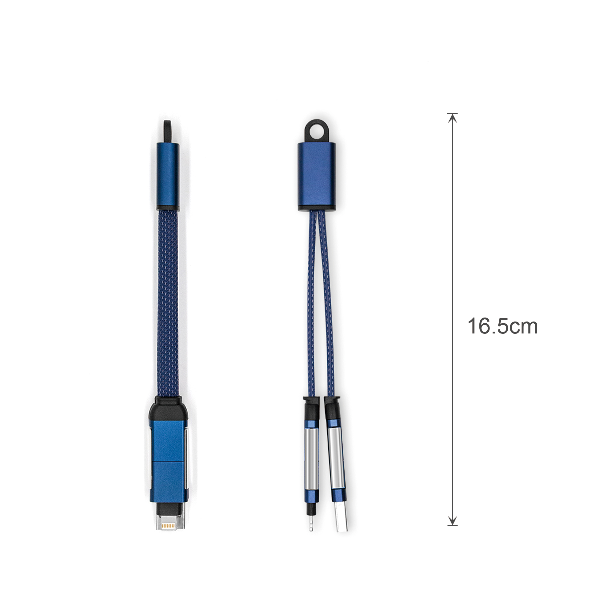 60W 4-in-1 Braided Charging Cable with Keyring - Image 6